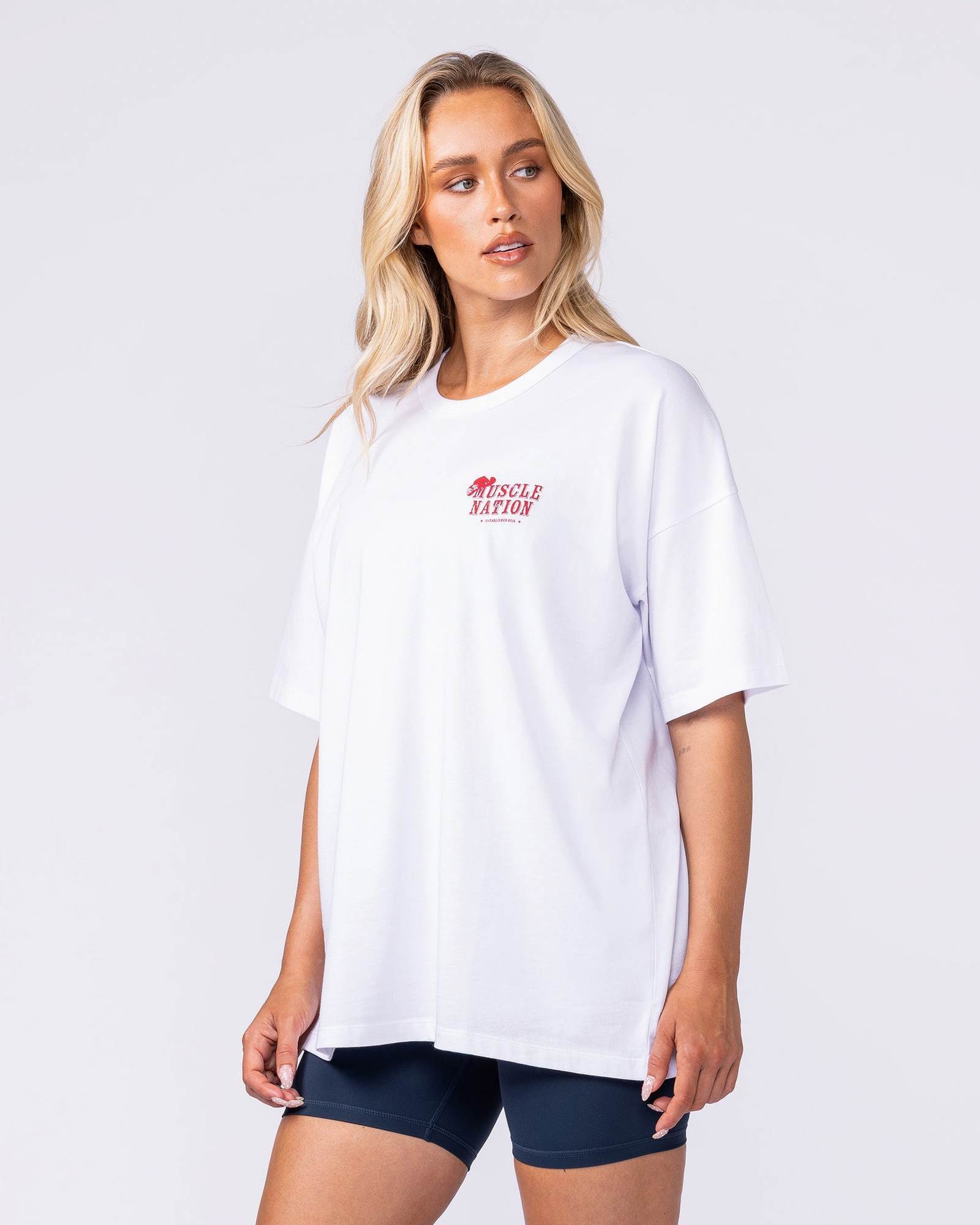Meowdy Partner Oversized Tee - White