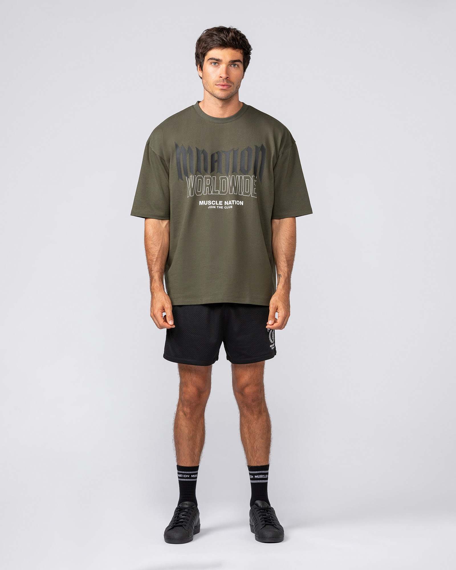 Metal Oversized Tee - Dark Khaki