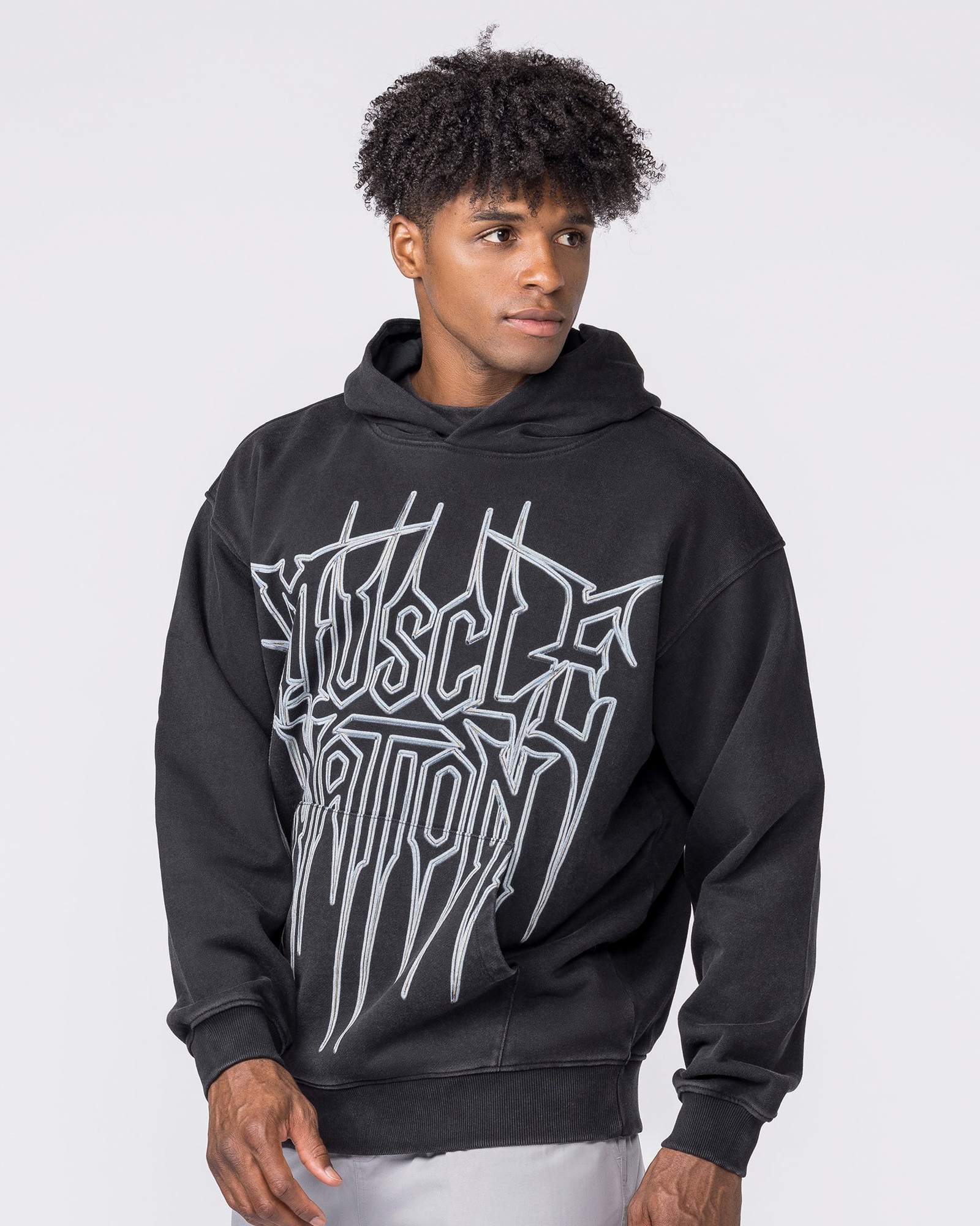 Metalcore Vintage Hoodie - Washed Black
