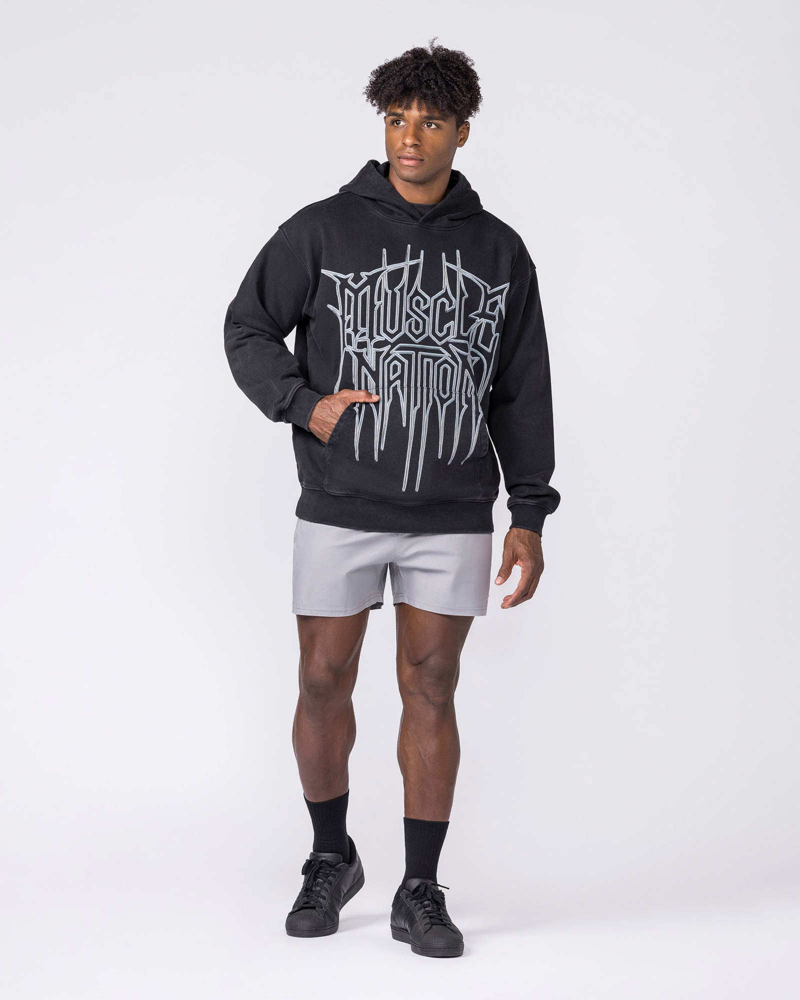 Metalcore Vintage Hoodie - Washed Black