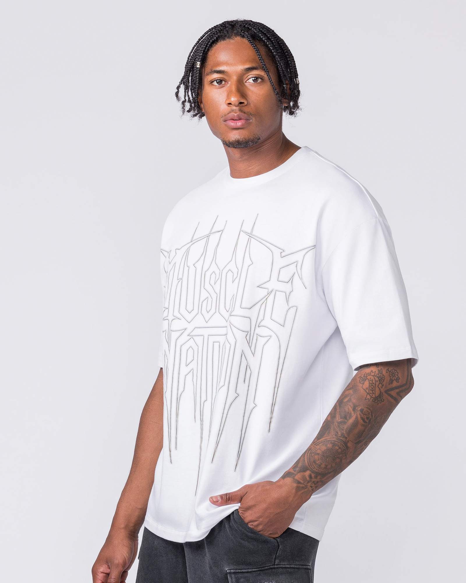 Metalcore Oversized Tee - White
