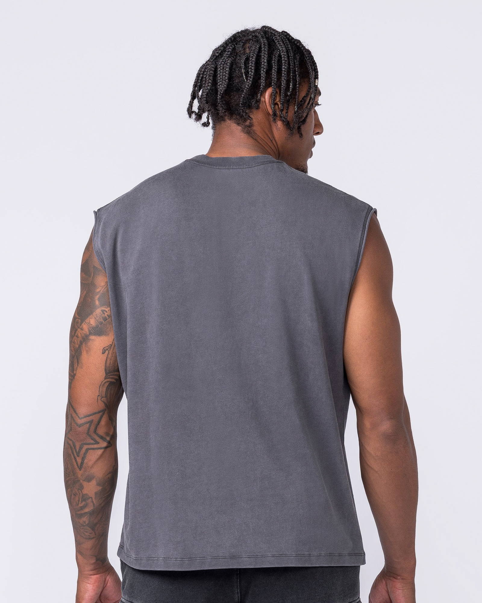 Metalcore Vintage Boxy Muscle Tank - Washed Dark Tornado