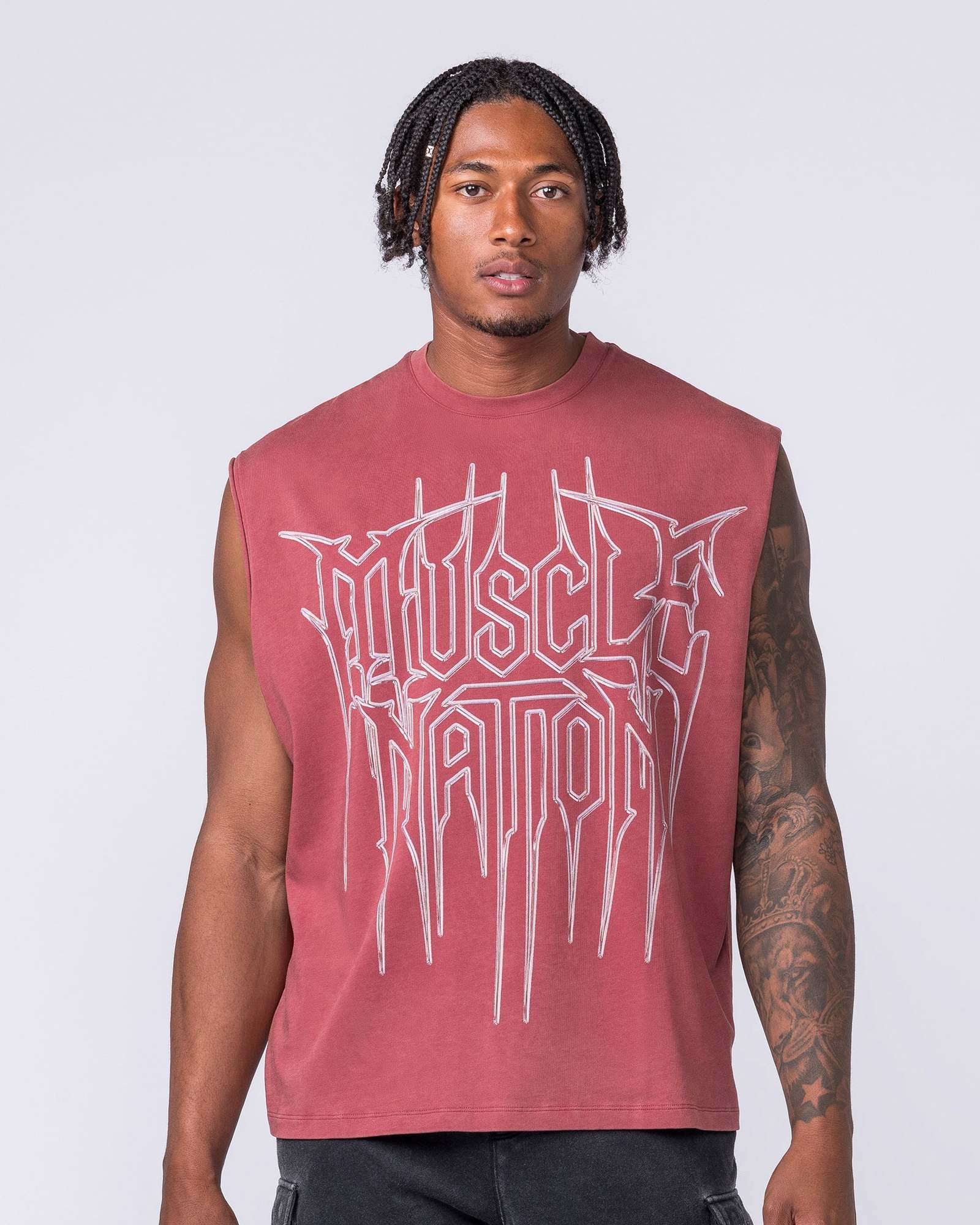 Metalcore Vintage Boxy Muscle Tank - Washed Rust