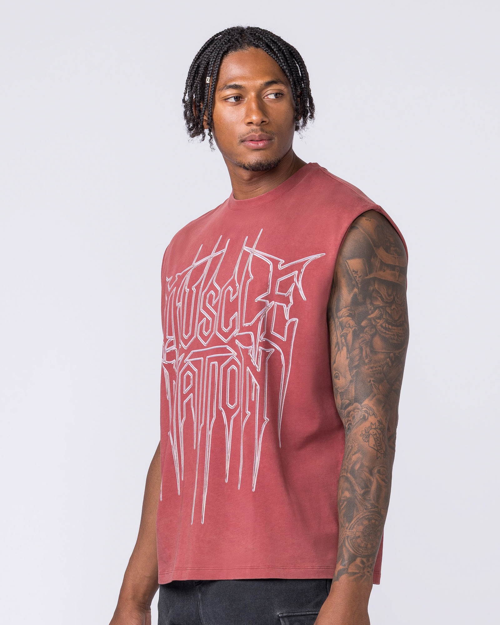 Metalcore Vintage Boxy Muscle Tank - Washed Rust