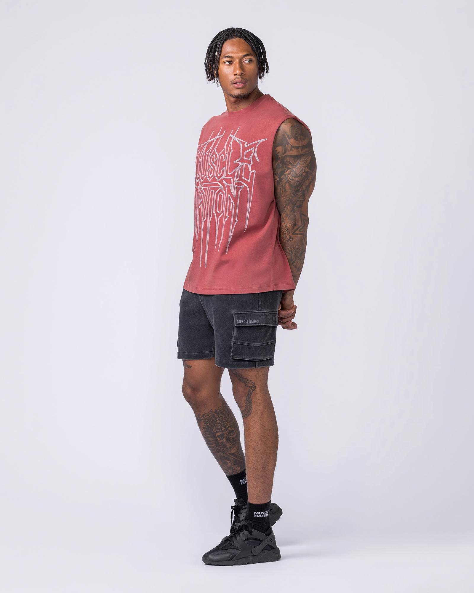Metalcore Vintage Boxy Muscle Tank - Washed Rust