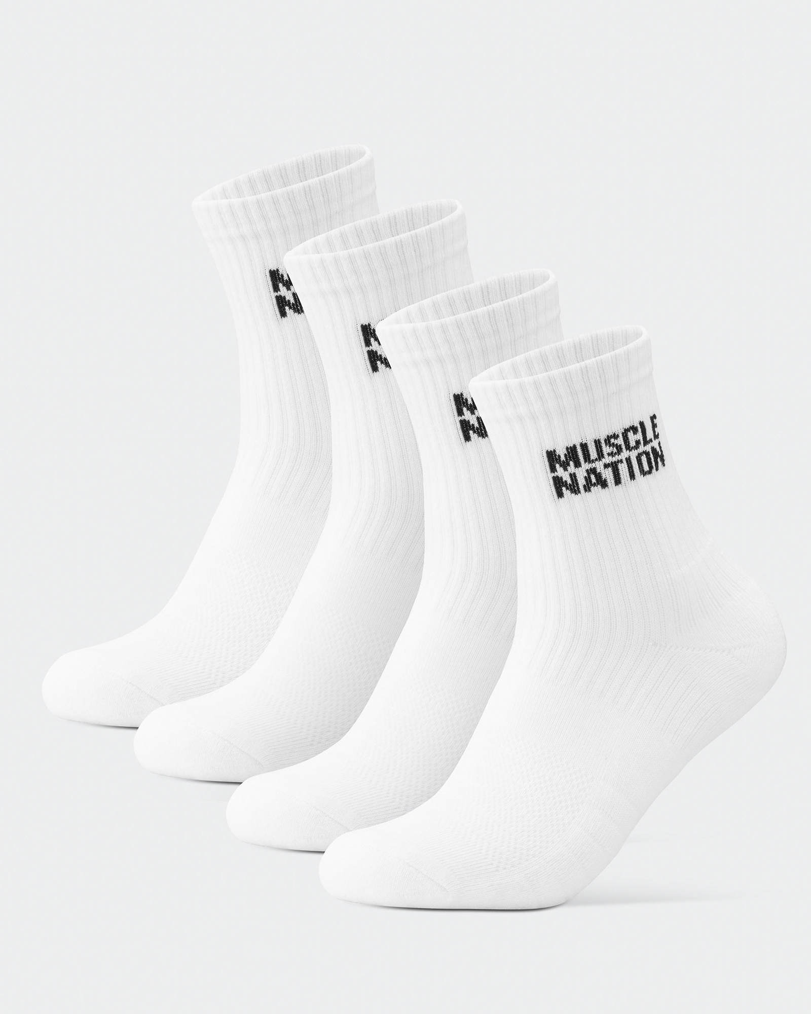 Womens Essential Crew Socks (2x Pack) - White