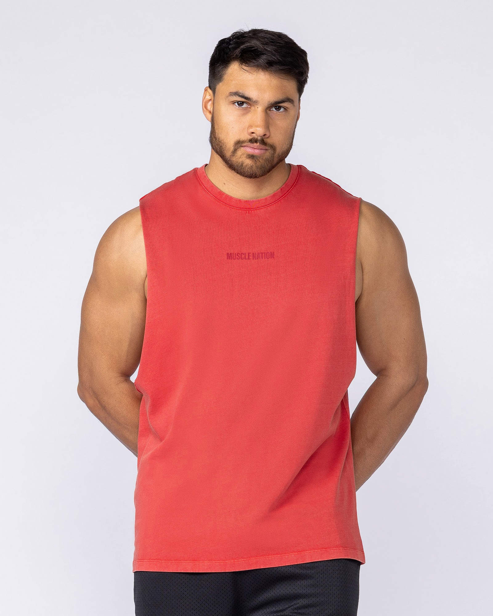 Vintage Training Drop Arm Tank - Washed Red