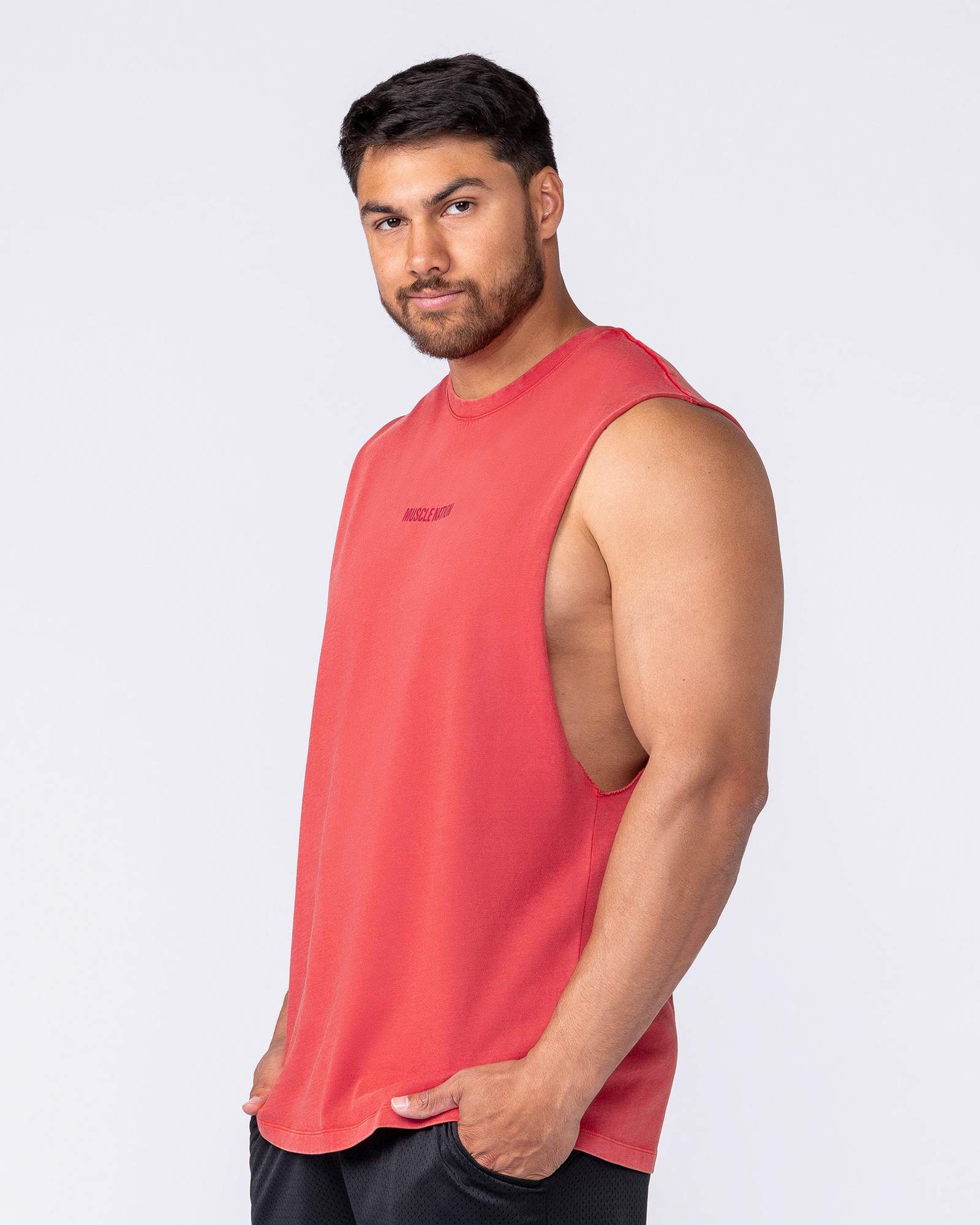 Vintage Training Drop Arm Tank - Washed Red