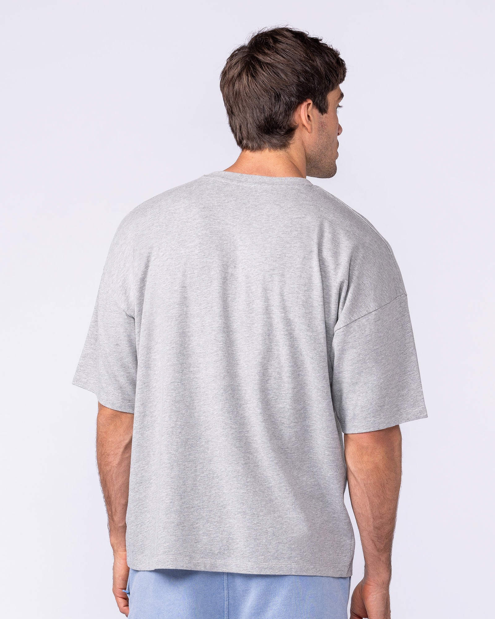 Gators Oversized Boxy Tee - Light Grey Marl
