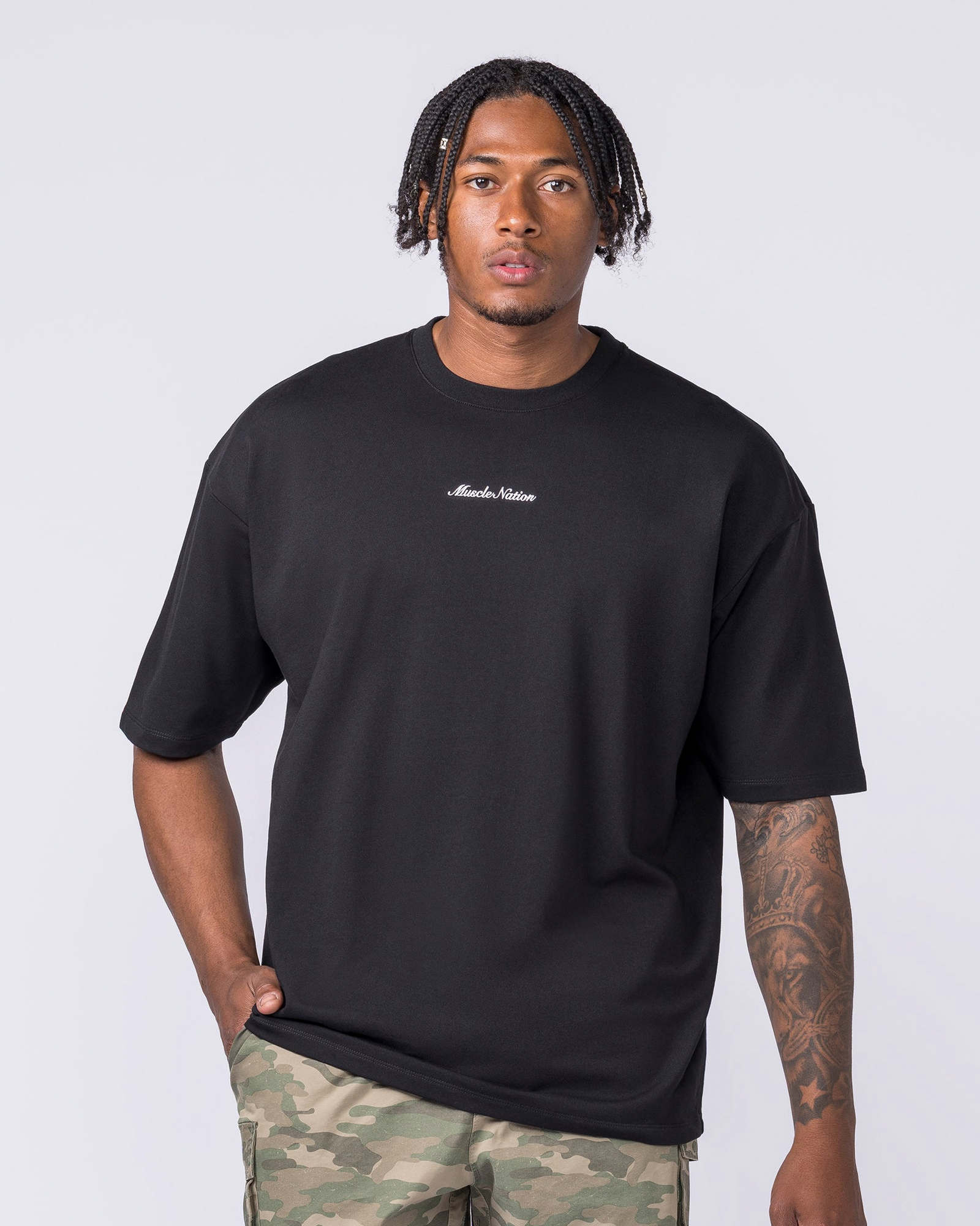 MN Loopback Oversized Tee - Black