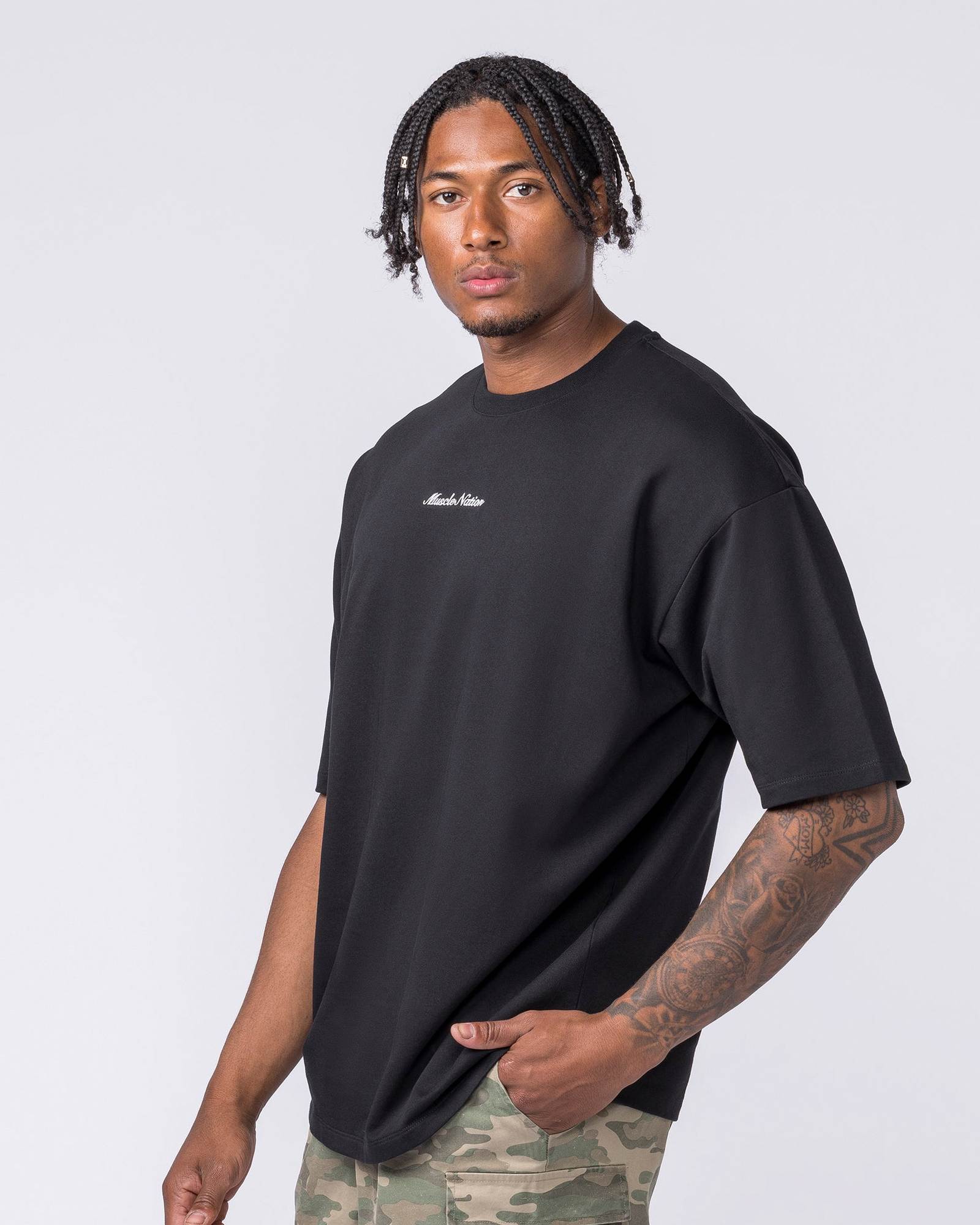 MN Loopback Oversized Tee - Black