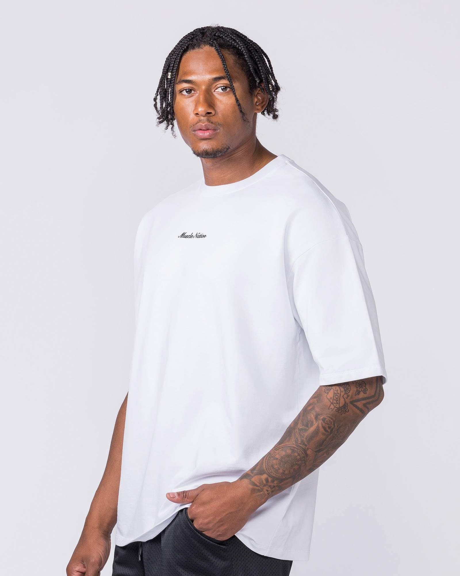 MN Loopback Oversized Tee - White