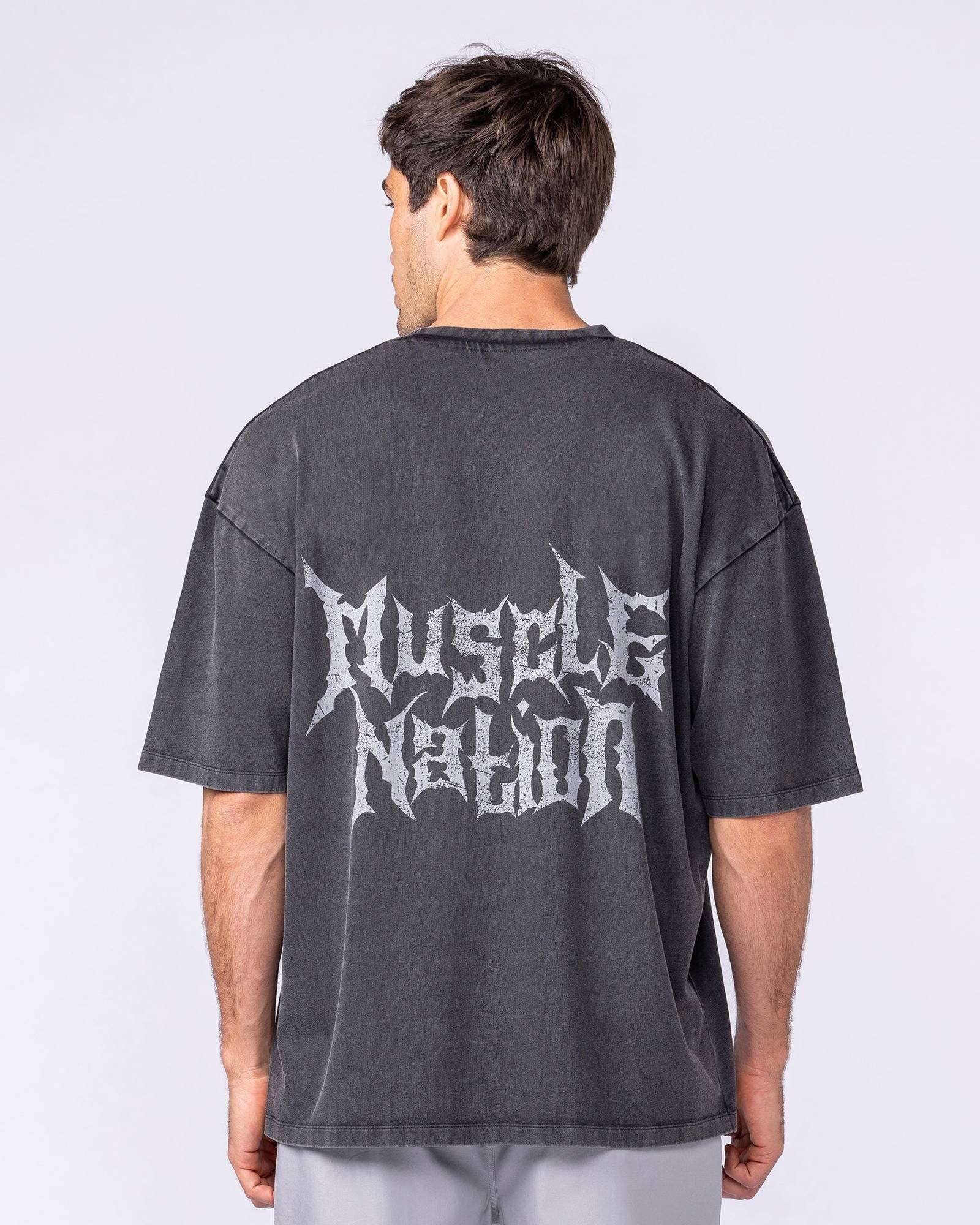 Metal Oversized Vintage Tee - Washed Black