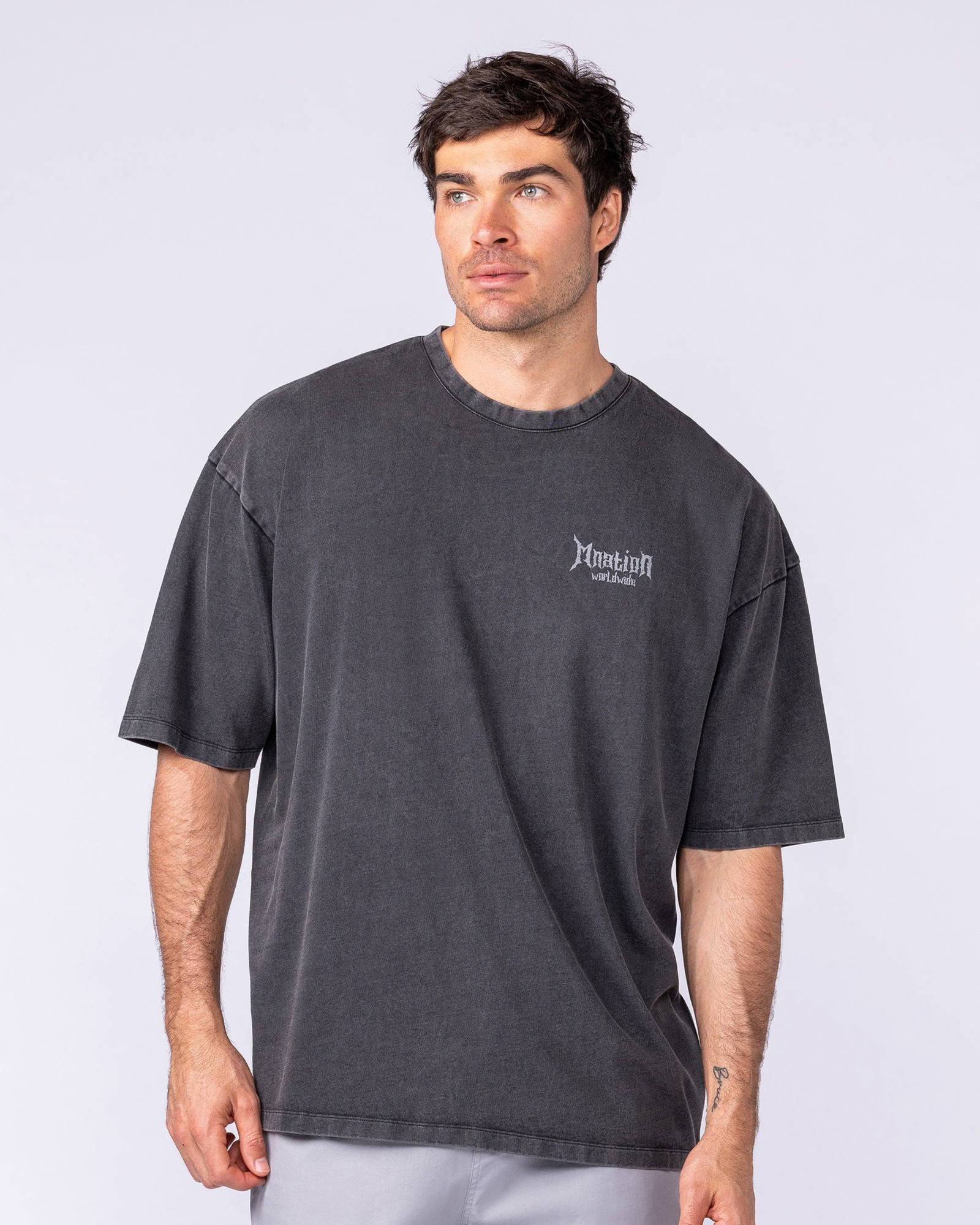 Metal Oversized Vintage Tee - Washed Black