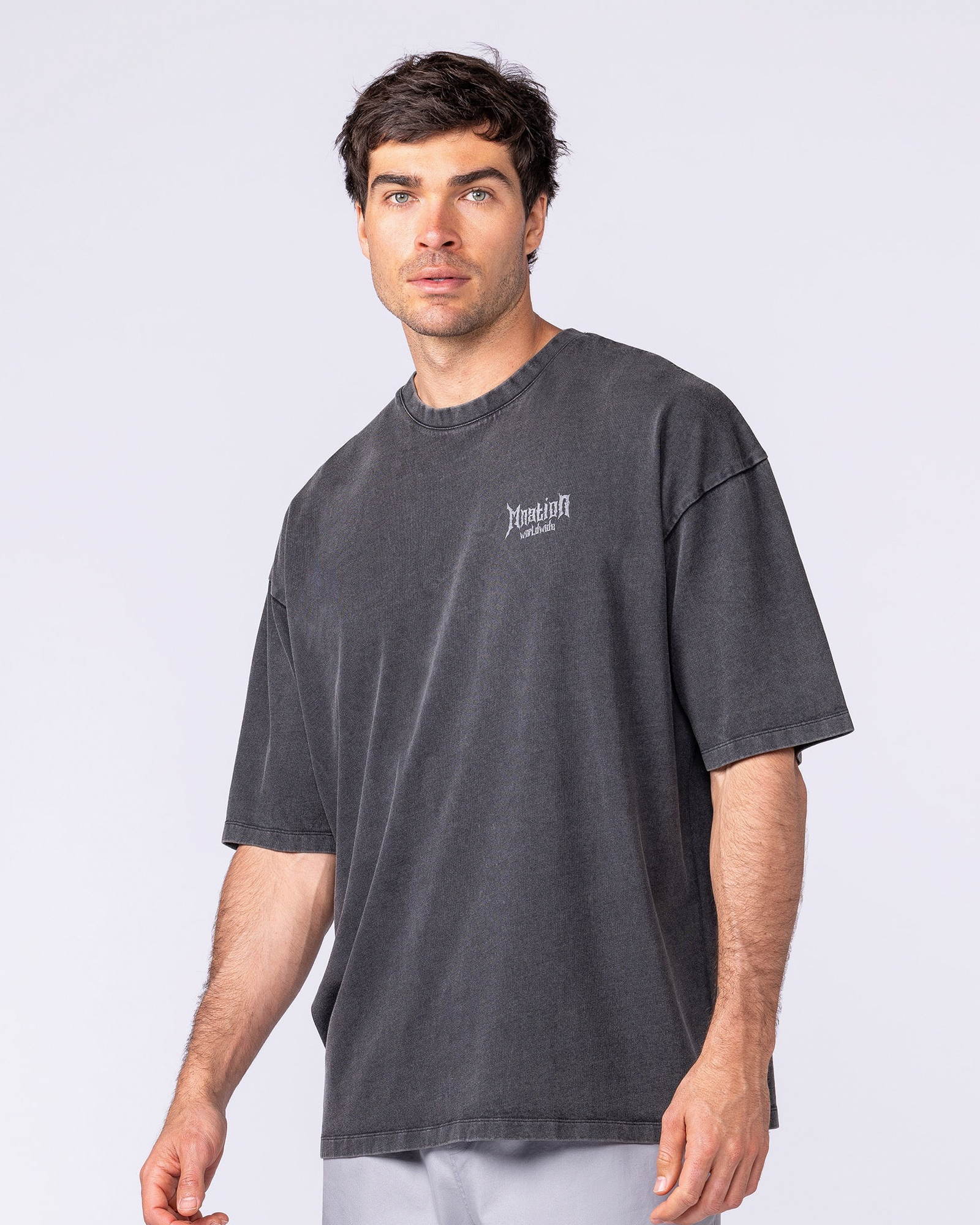 Metal Oversized Vintage Tee - Washed Black
