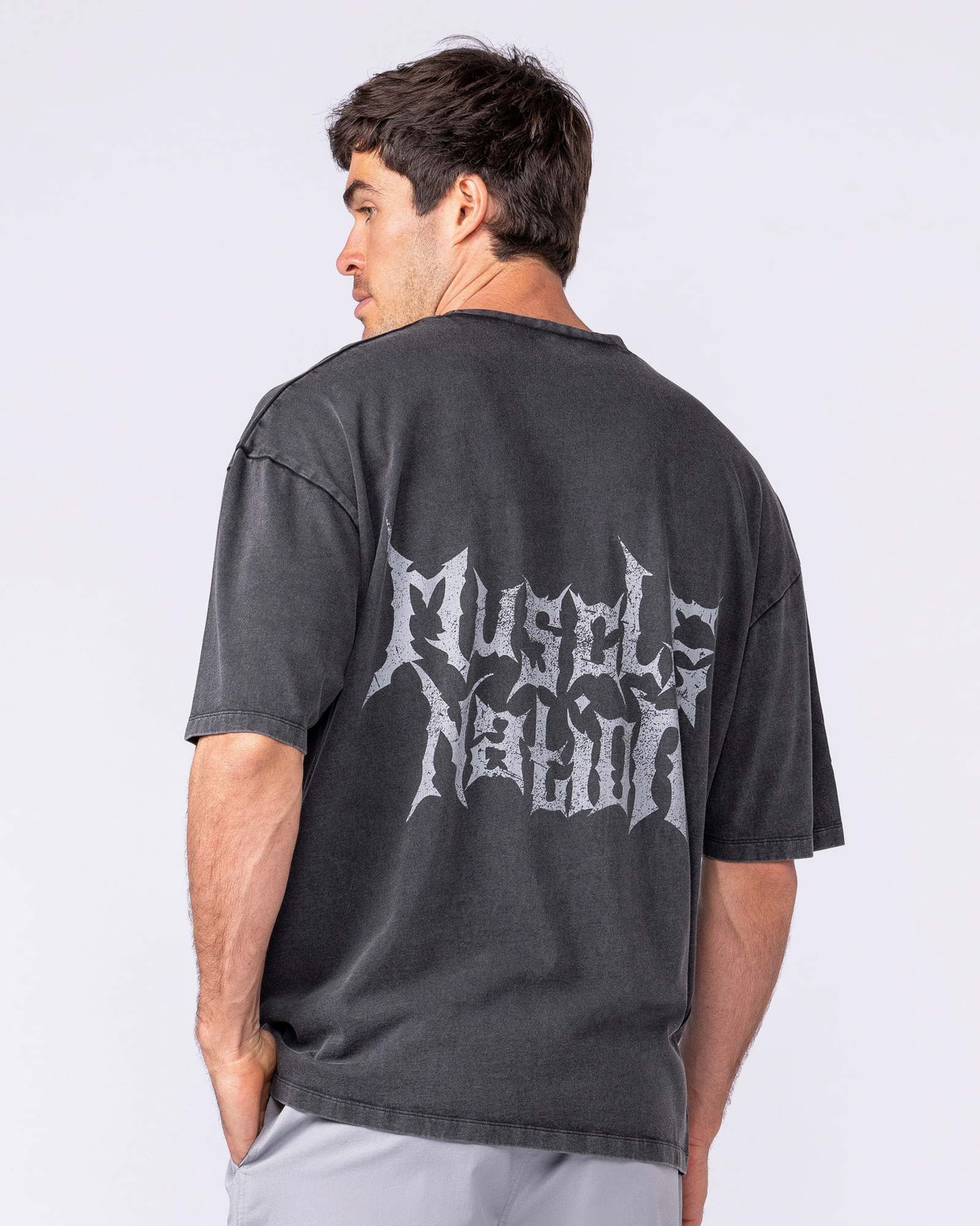 Metal Oversized Vintage Tee - Washed Black