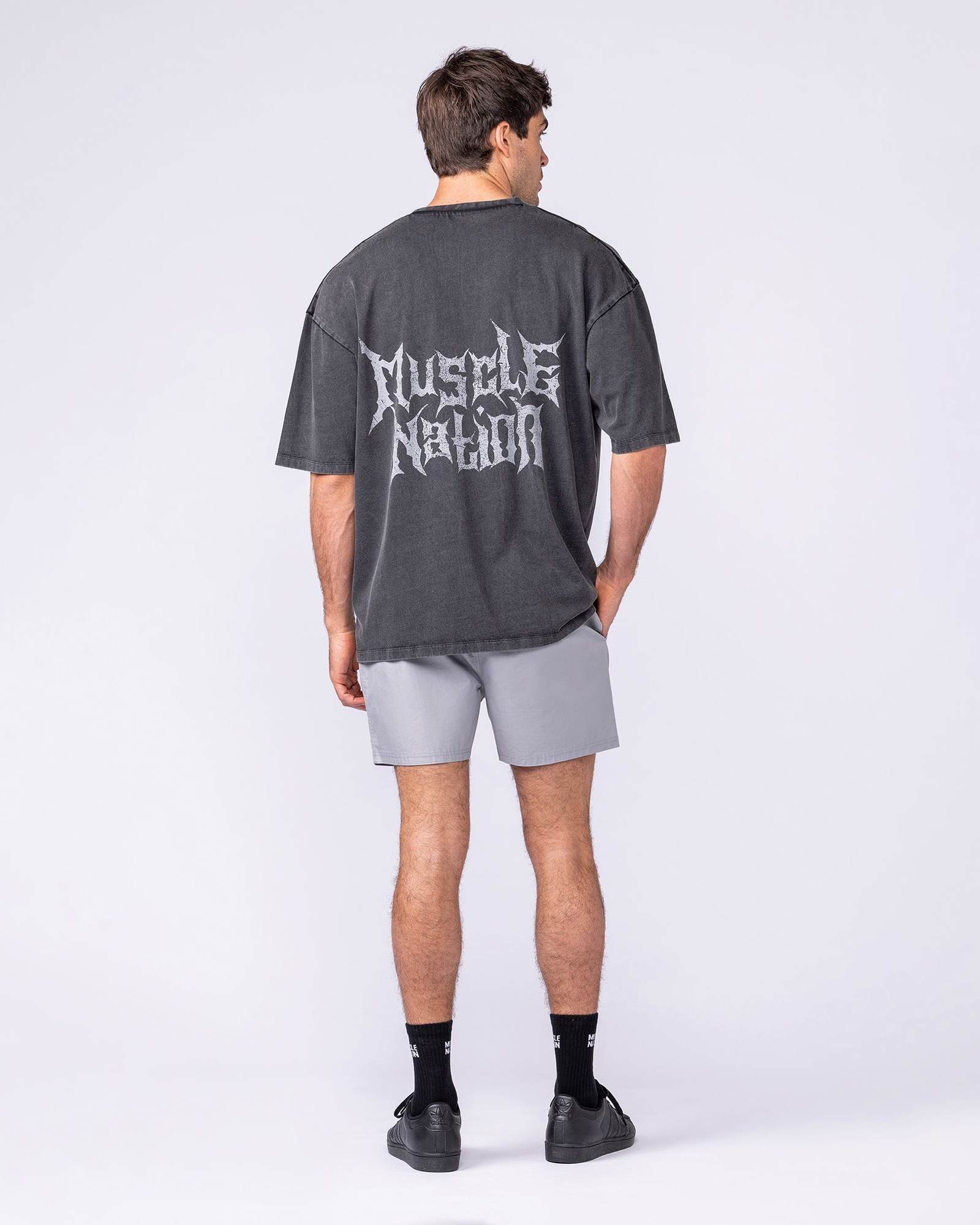 Metal Oversized Vintage Tee - Washed Black