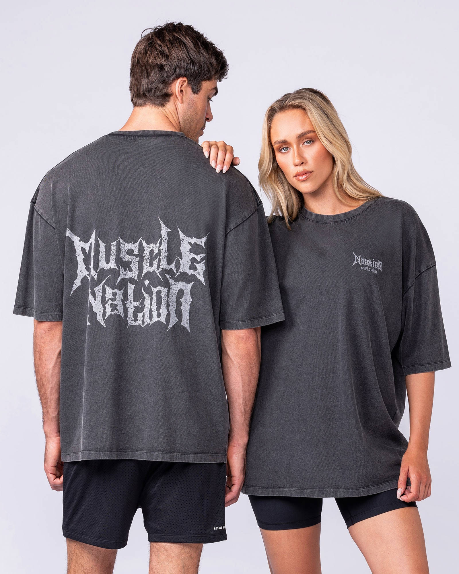 Metal Oversized Vintage Tee - Washed Black