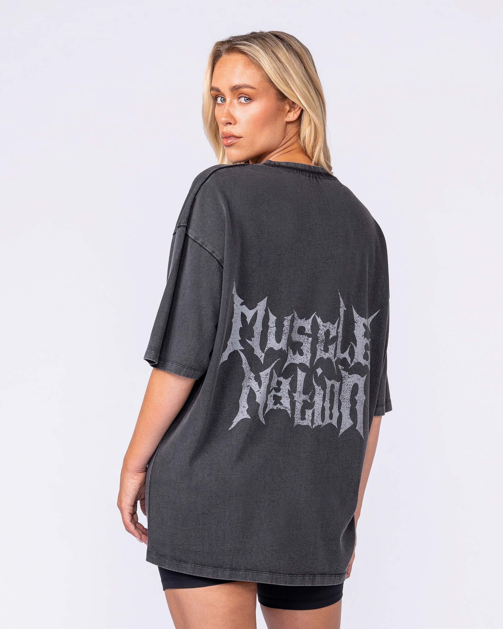 Metal Oversized Vintage Tee - Washed Black