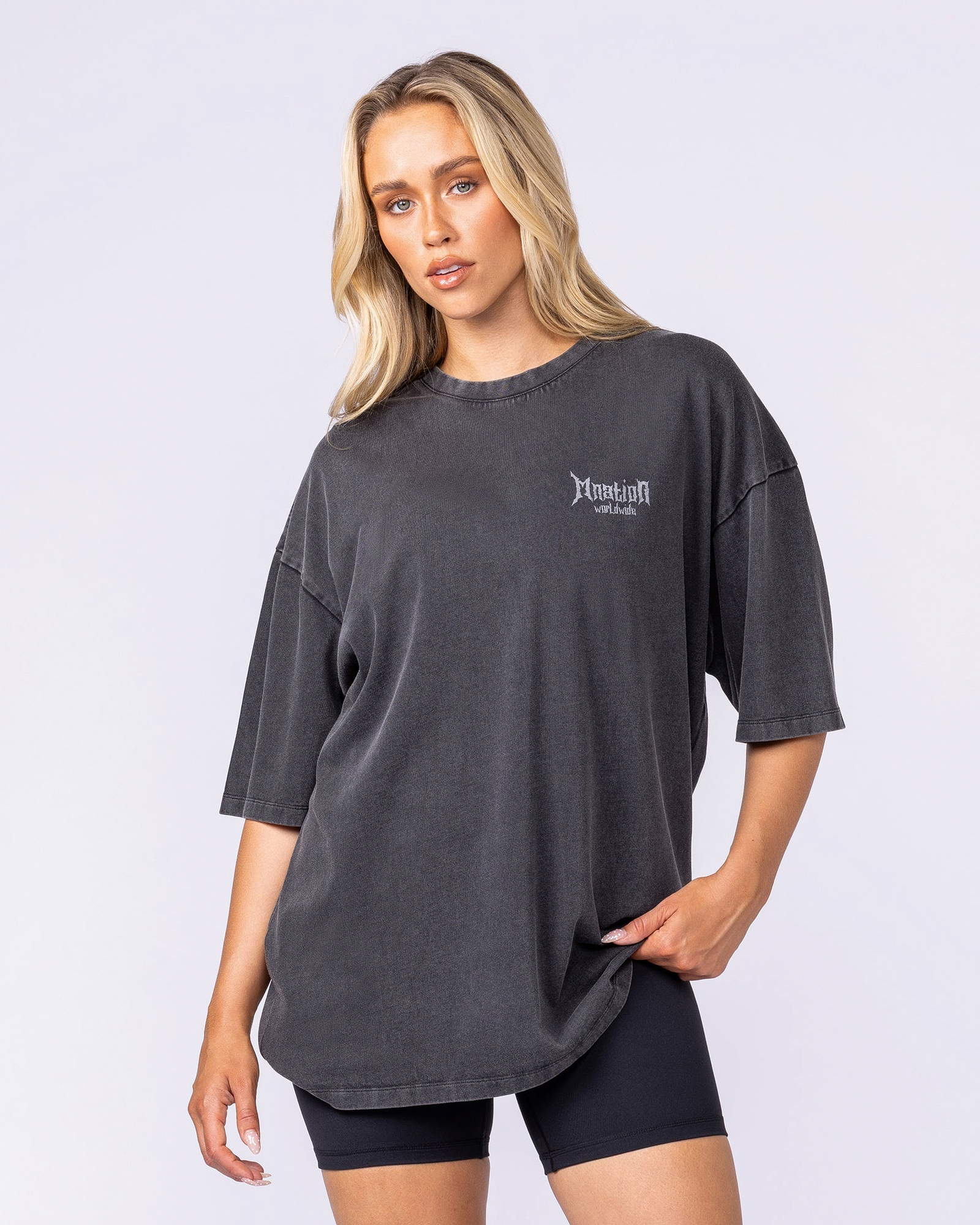 Metal Oversized Vintage Tee - Washed Black