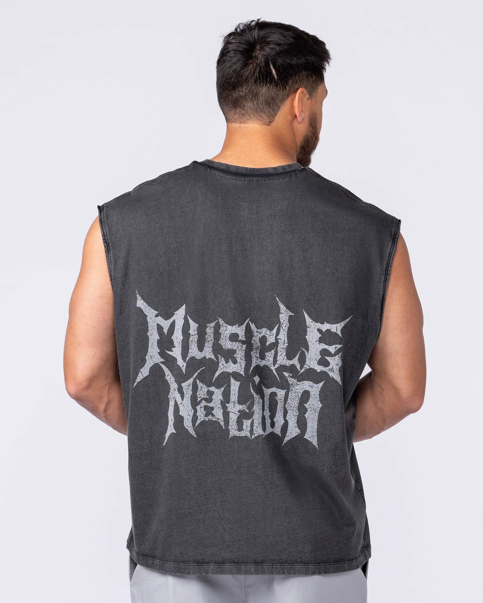 Metal Vintage Boxy Muscle Tank - Washed Black