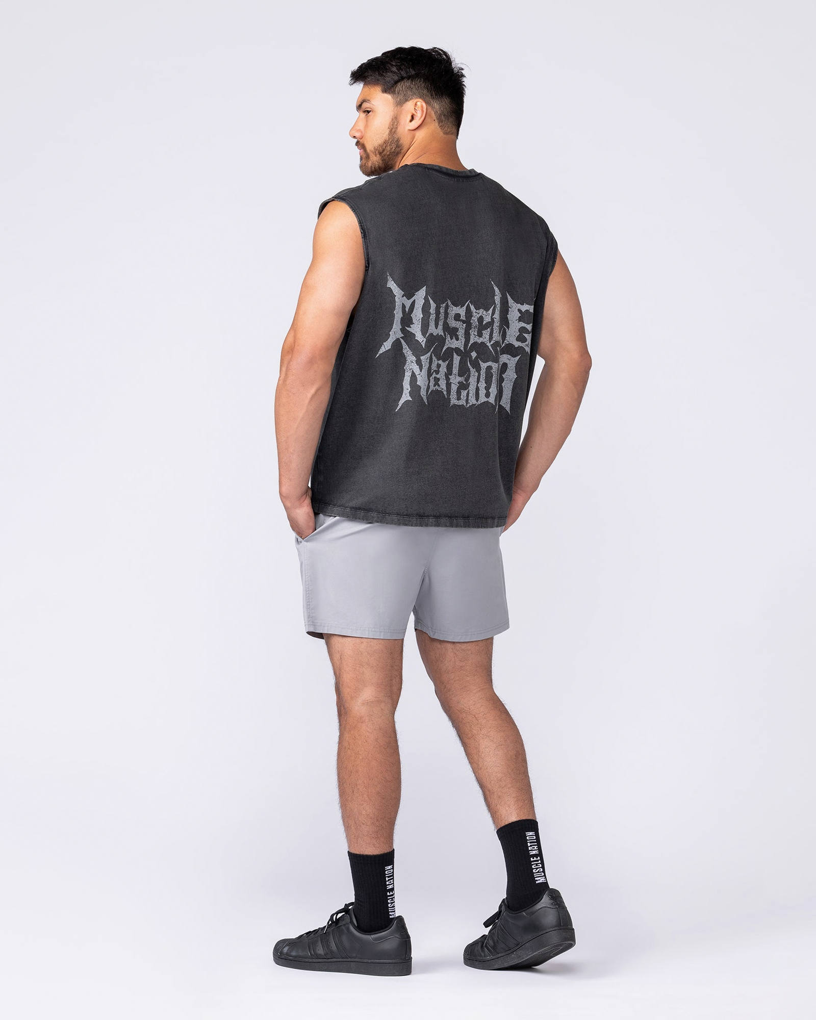 Metal Vintage Boxy Muscle Tank - Washed Black