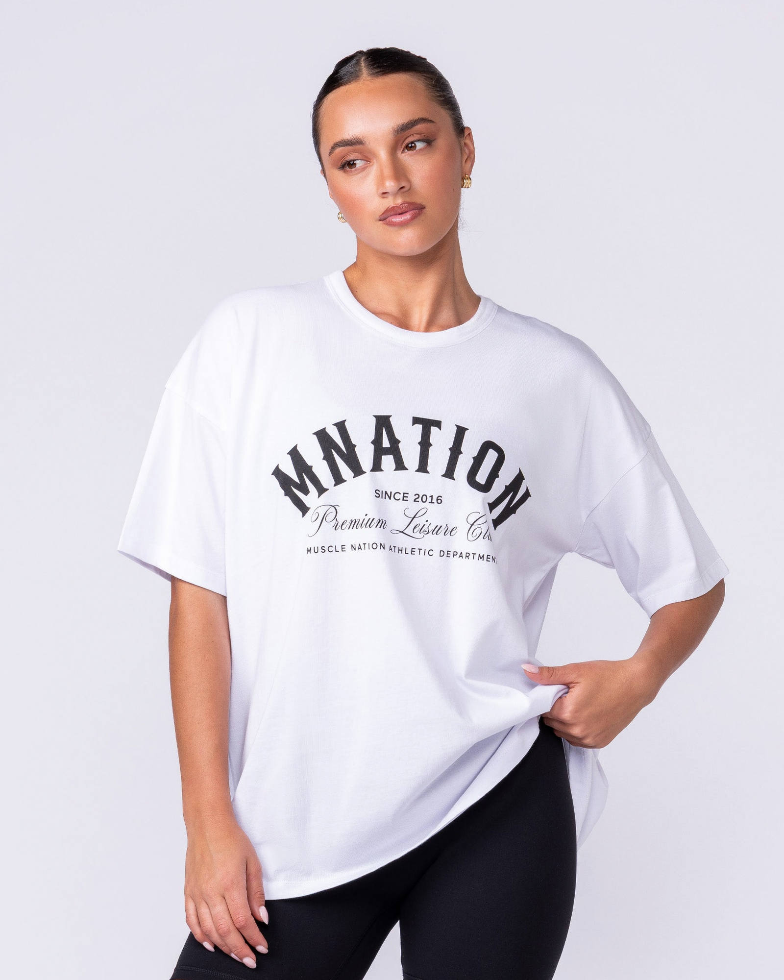 MN Saloon Oversized Tee - White