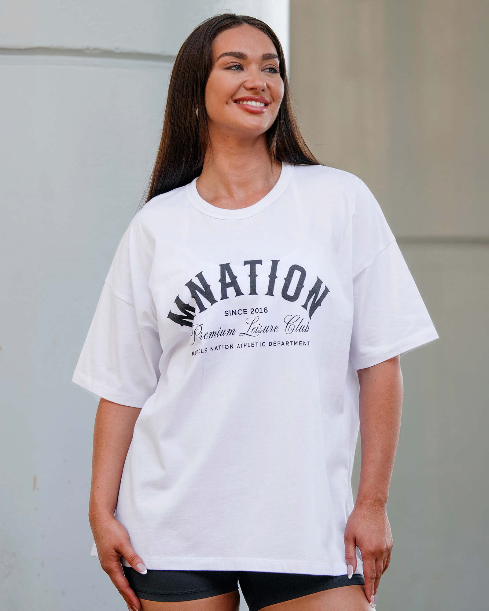 MN Saloon Oversized Tee - White