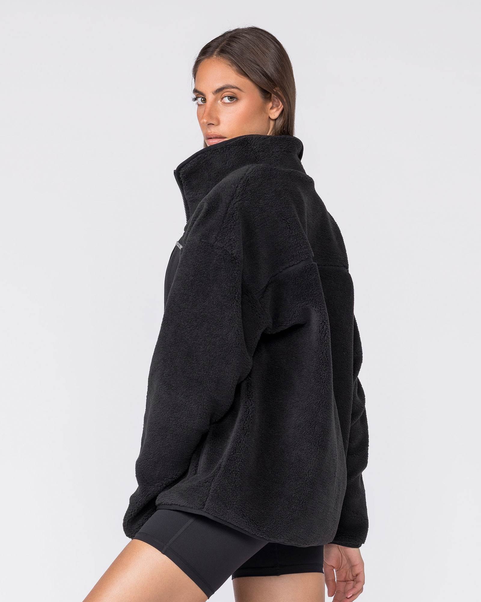 Nomad Sherpa Zip Through Jacket - Black