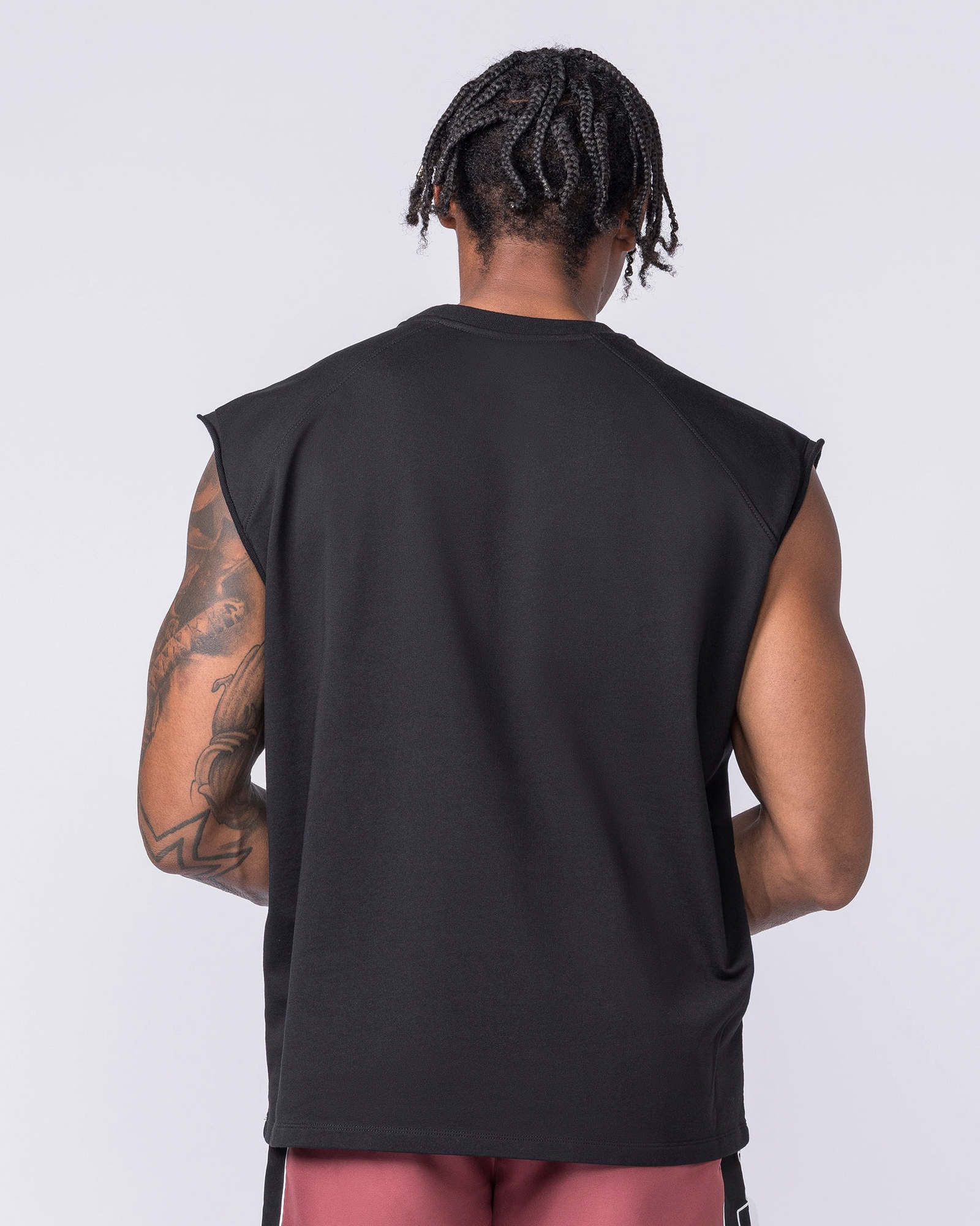 Off Duty Boxy Muscle Tank - Black