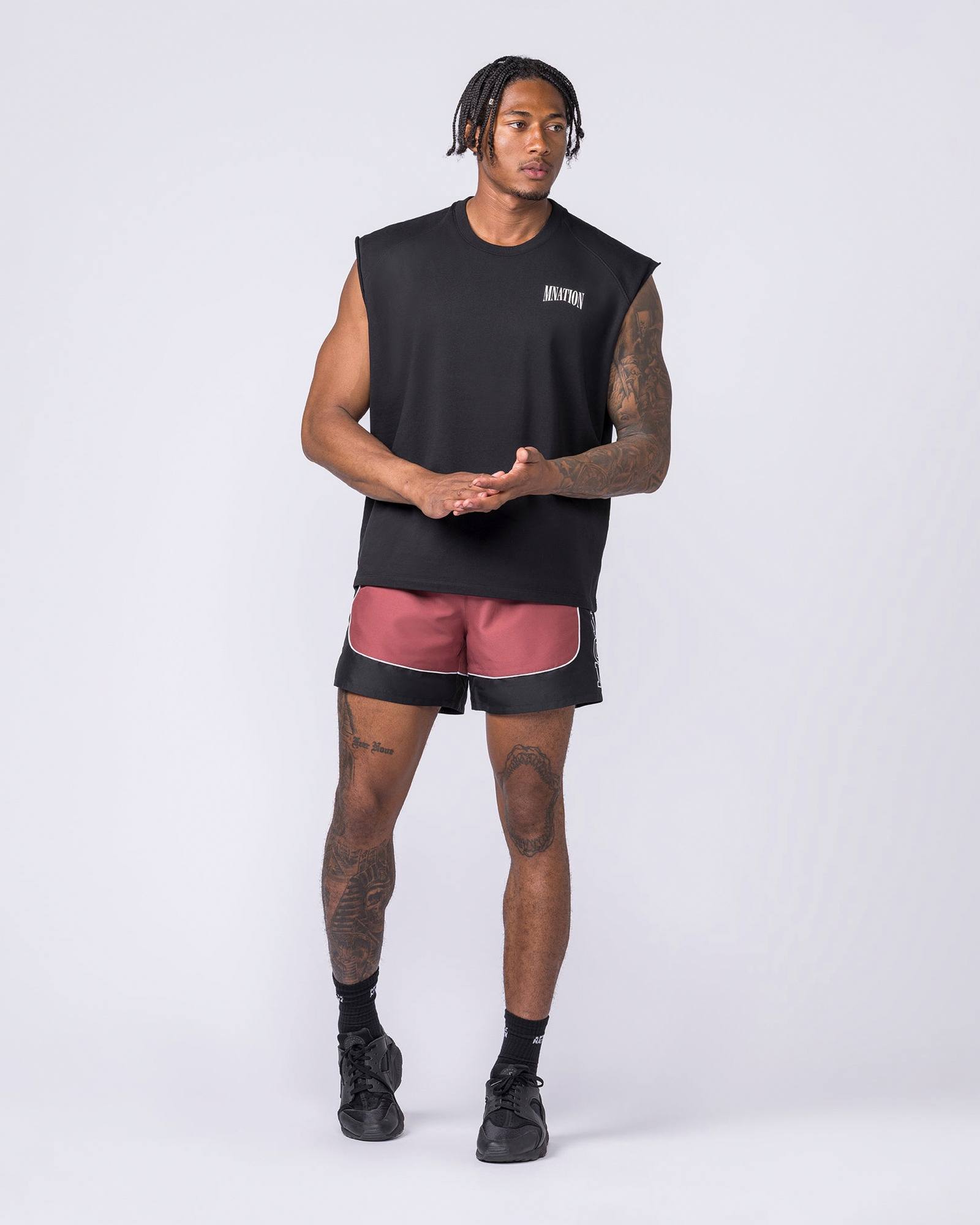 Off Duty Boxy Muscle Tank - Black