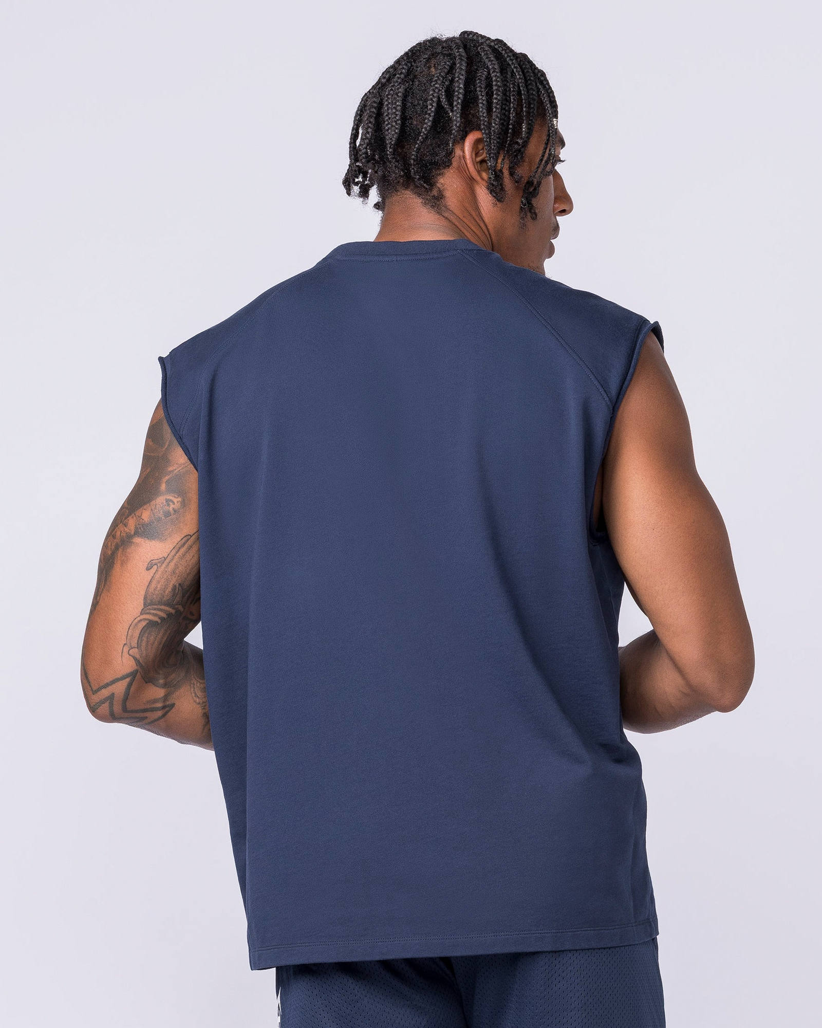 Off Duty Boxy Muscle Tank - Navy