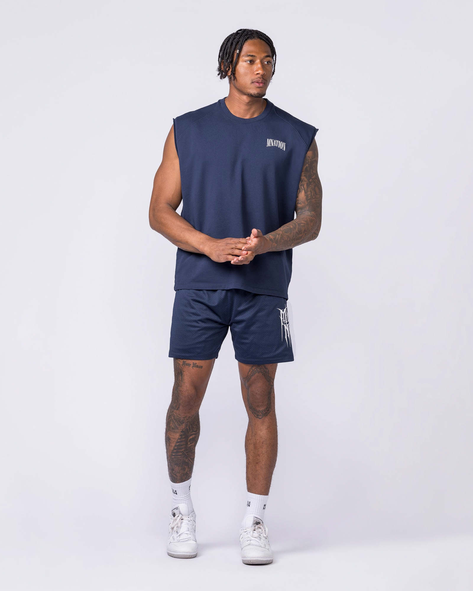 Off Duty Boxy Muscle Tank - Navy