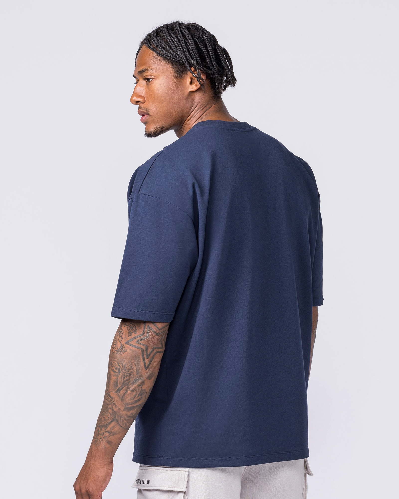 Off Duty Oversized Tee - Navy