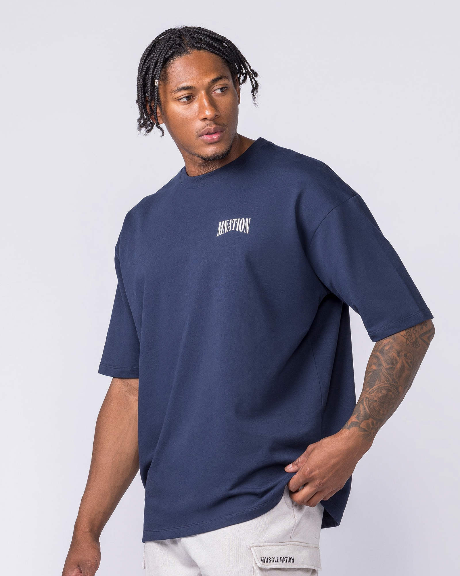 Off Duty Oversized Tee - Navy