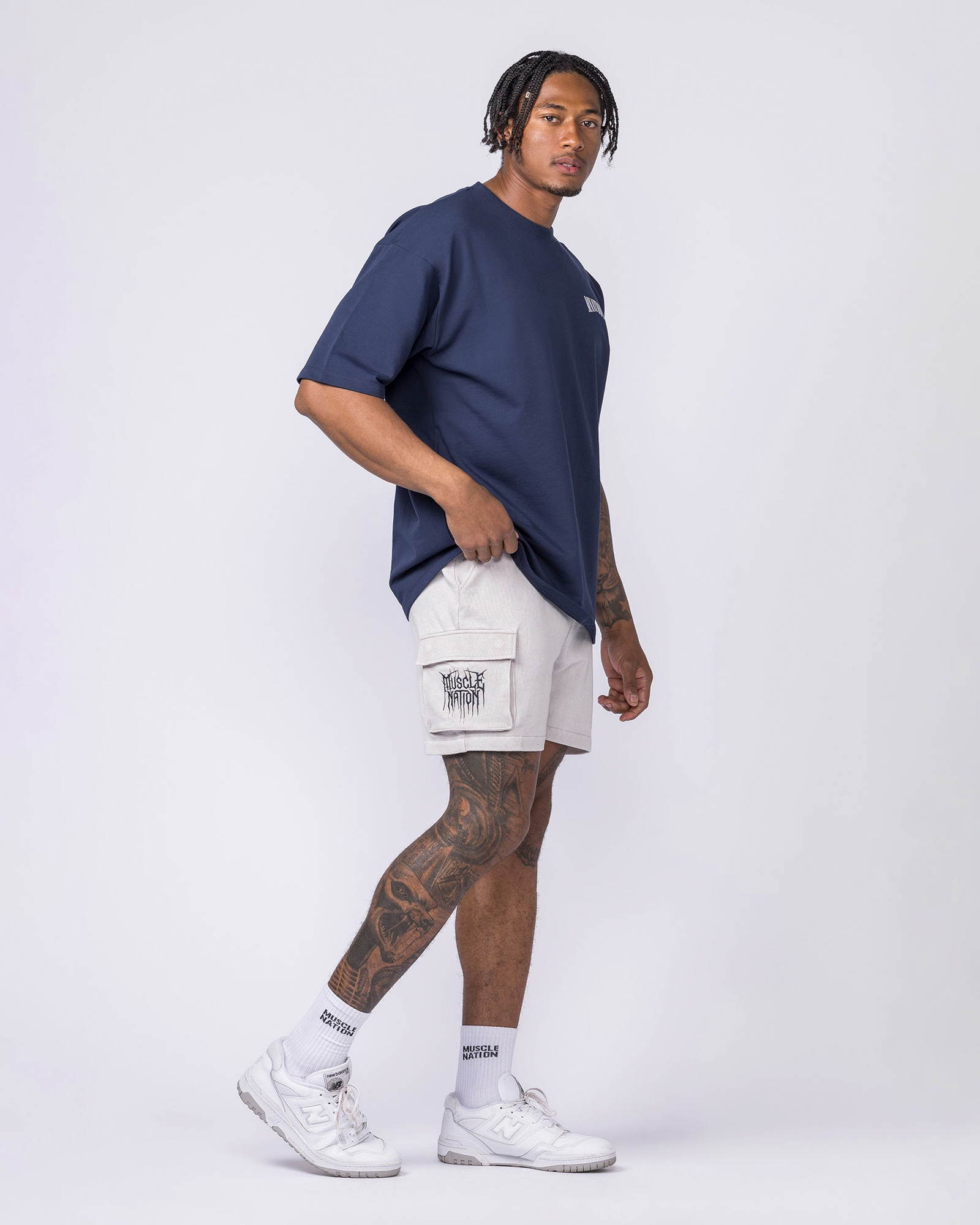 Off Duty Oversized Tee - Navy