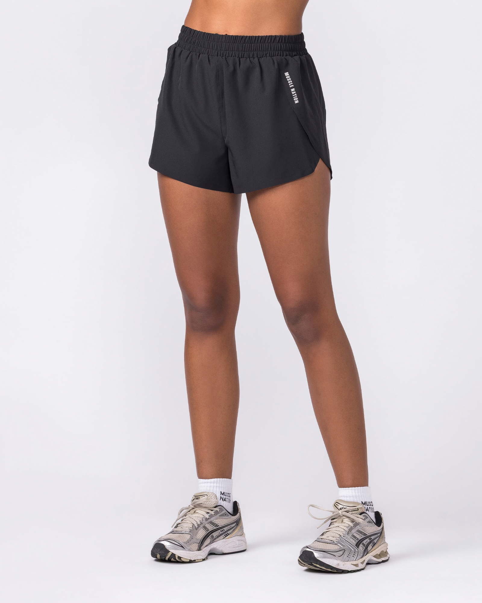 Pace 3" High-Waisted Run Shorts - Black