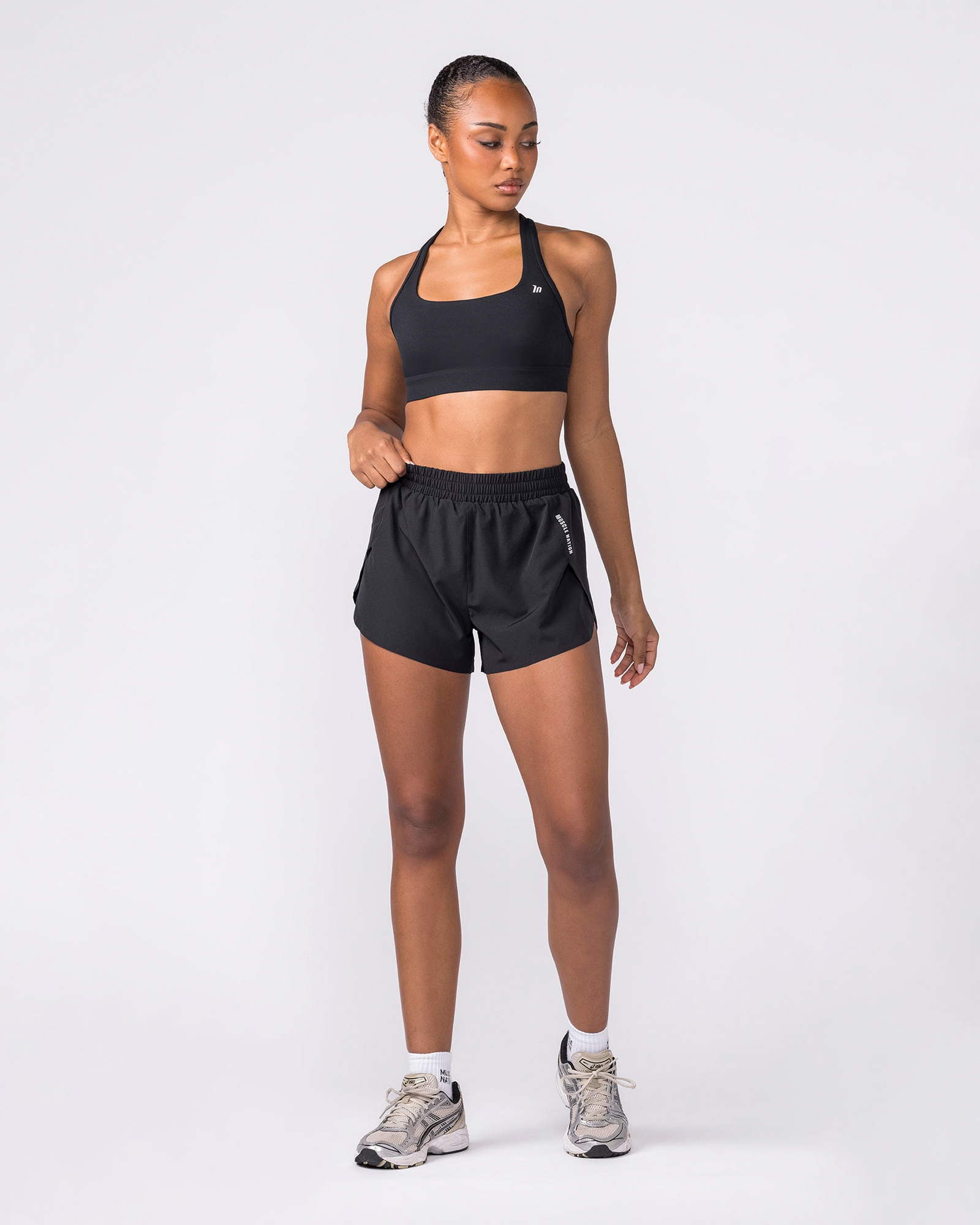 Pace 3" High-Waisted Run Shorts - Black
