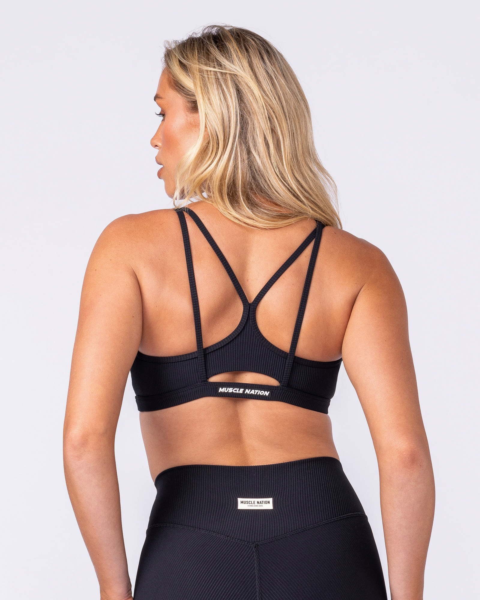 Pace It Rib Bra - Black