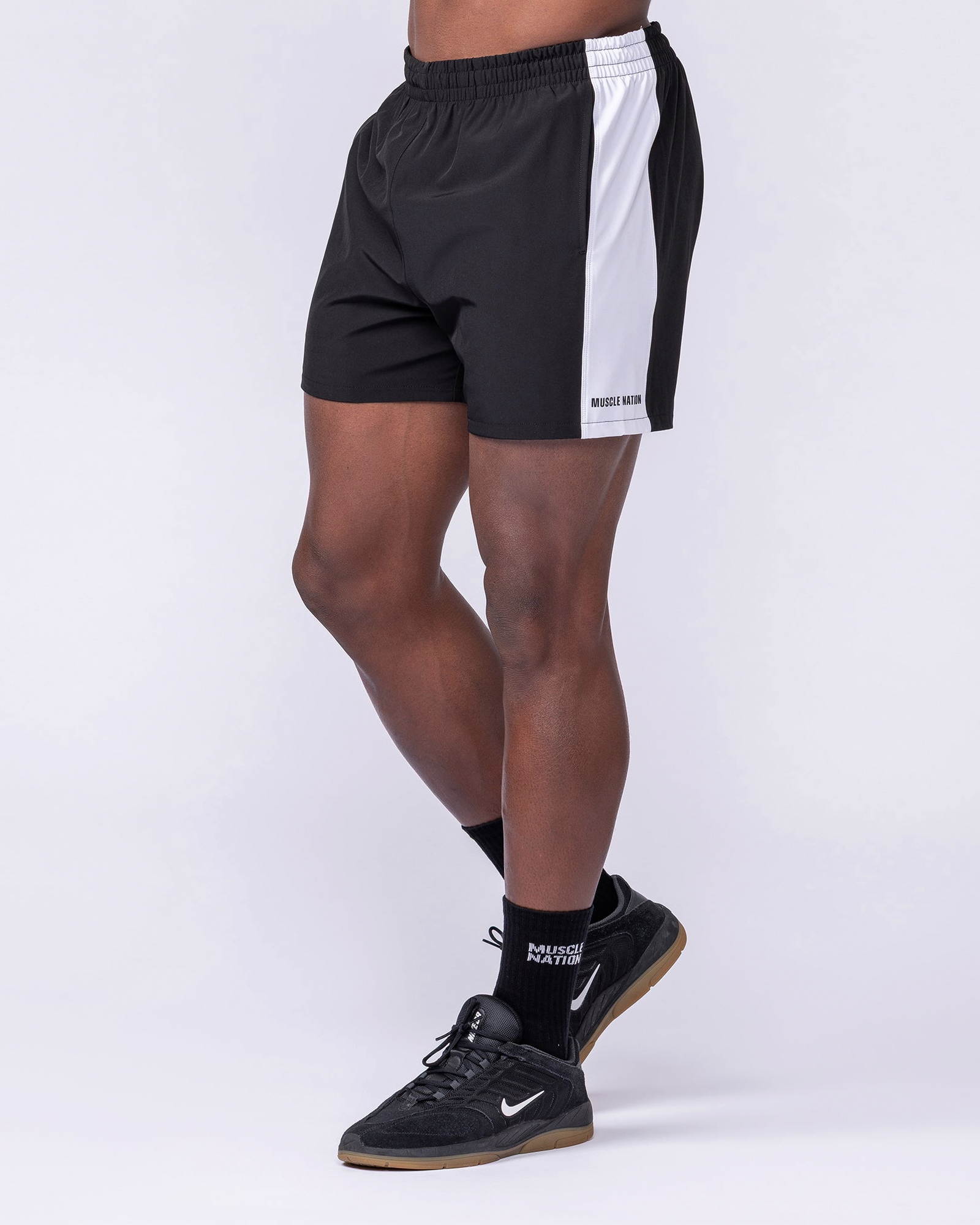 Panelled Function 4" Shorts - Black