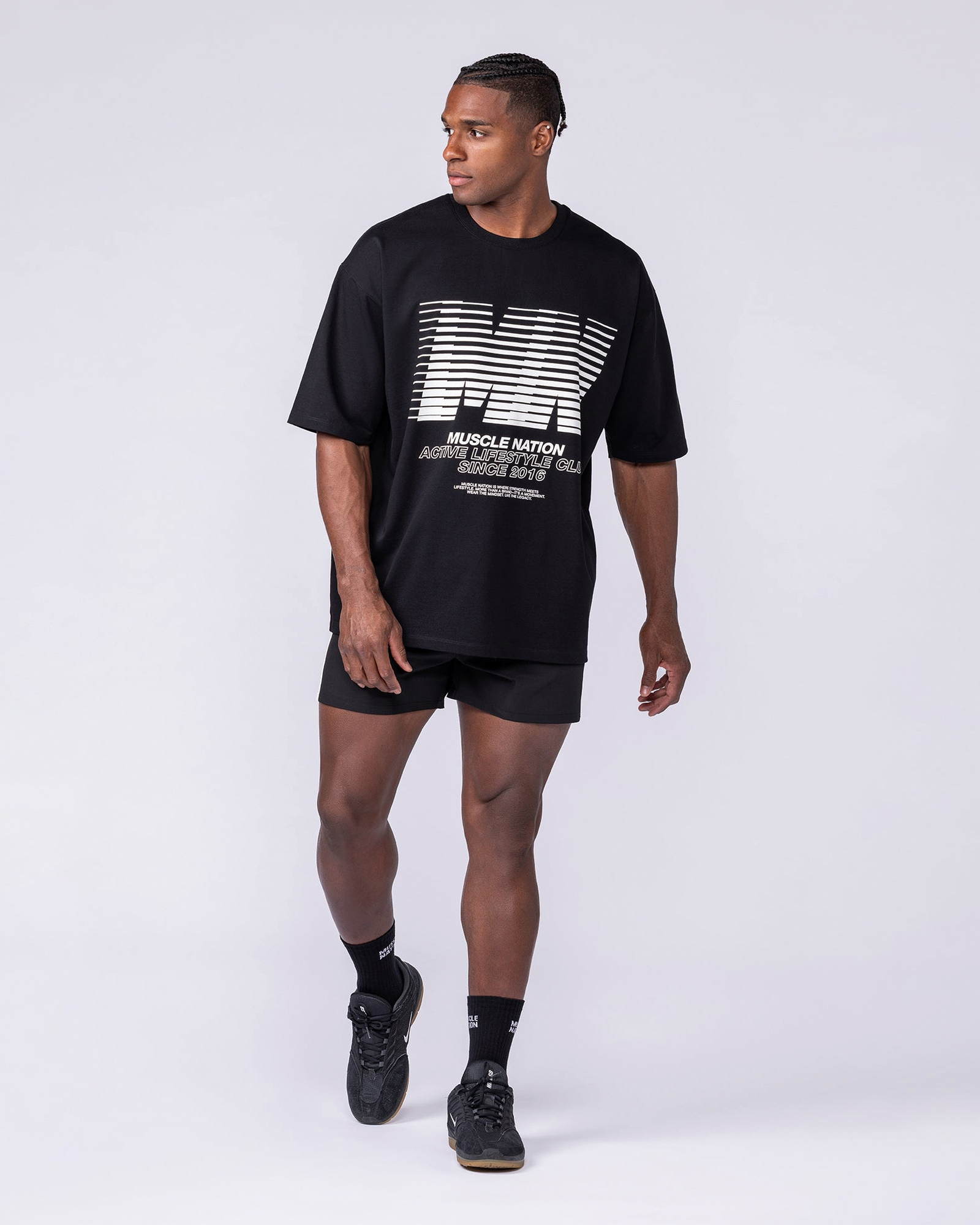 Panelled Function 4" Shorts - Black