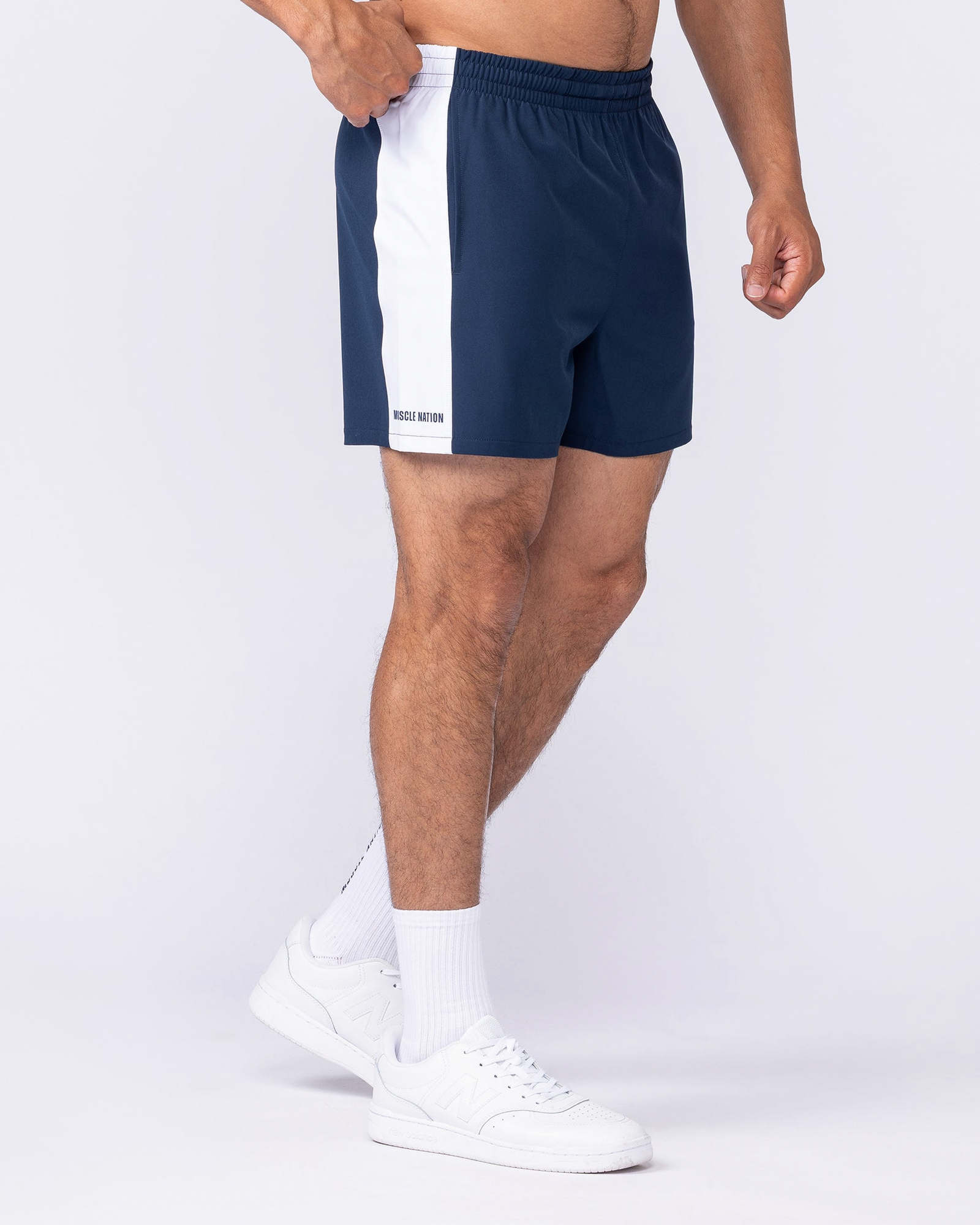 Panelled Function 4" Shorts - Navy