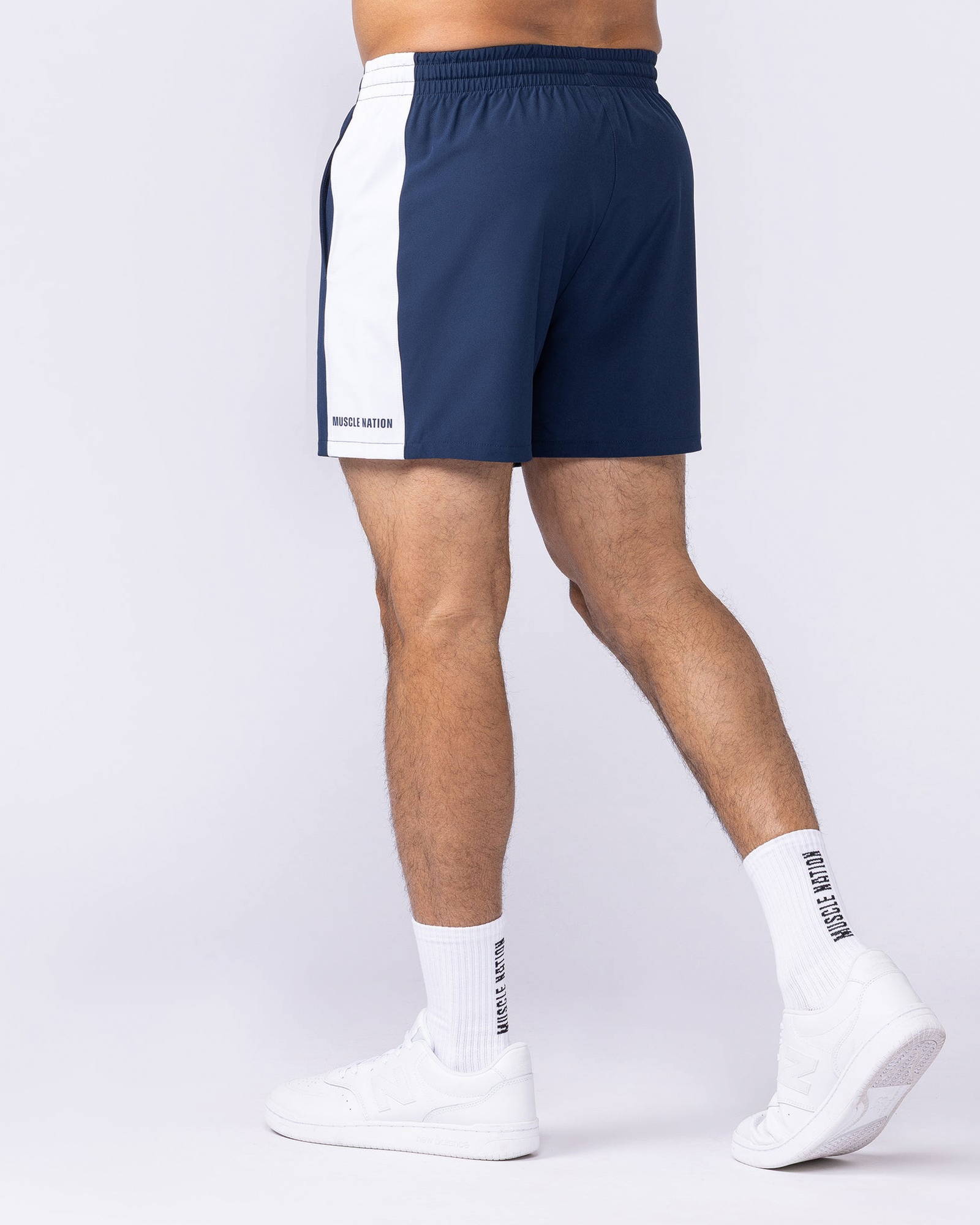 Panelled Function 4" Shorts - Navy