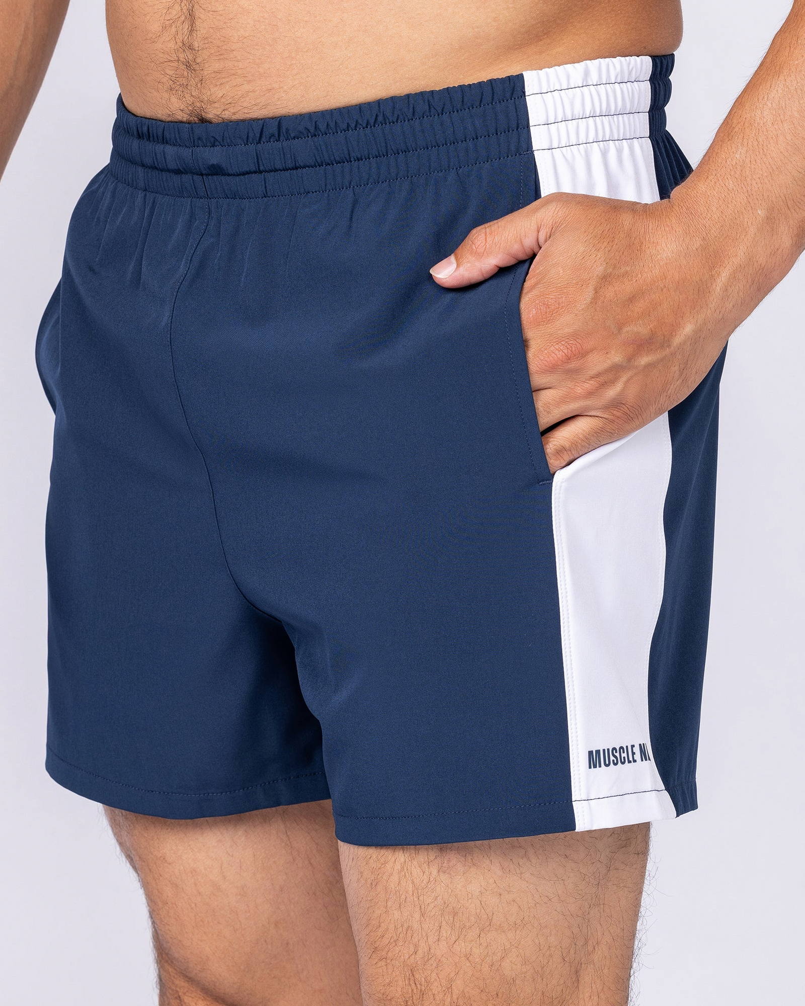 Panelled Function 4" Shorts - Navy