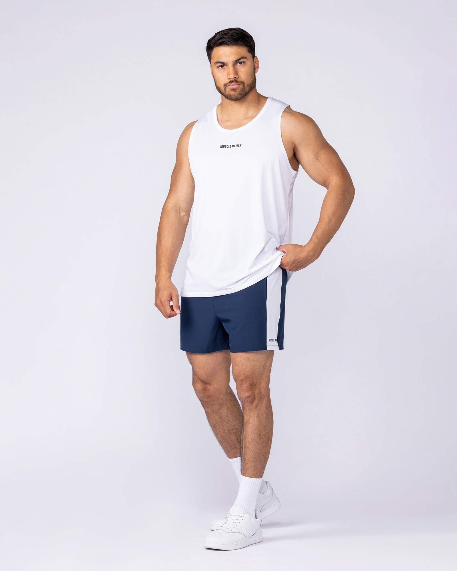 Panelled Function 4" Shorts - Navy