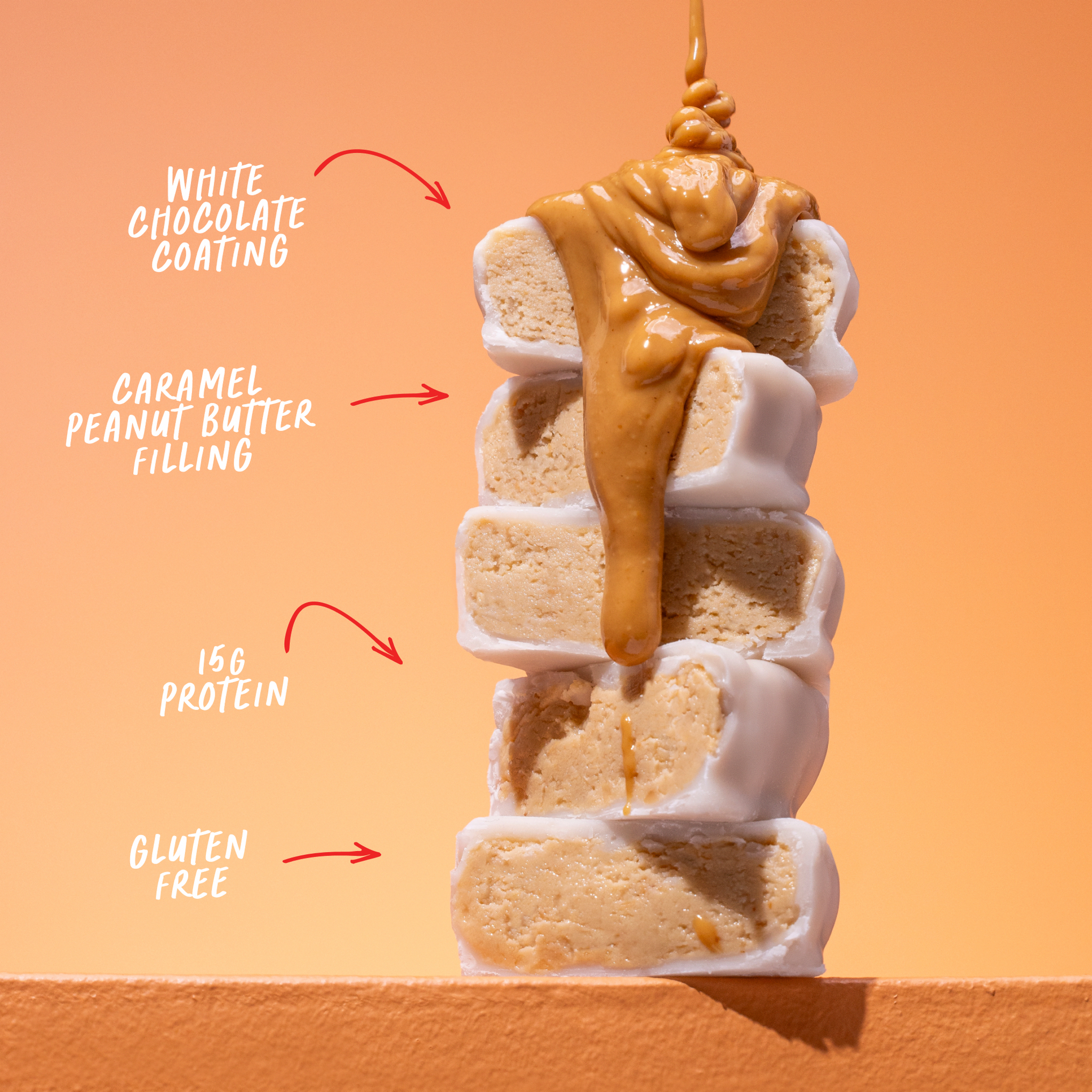 PEANUT BUTTER CUP - Choclt White Choc Caramel - Box of 10