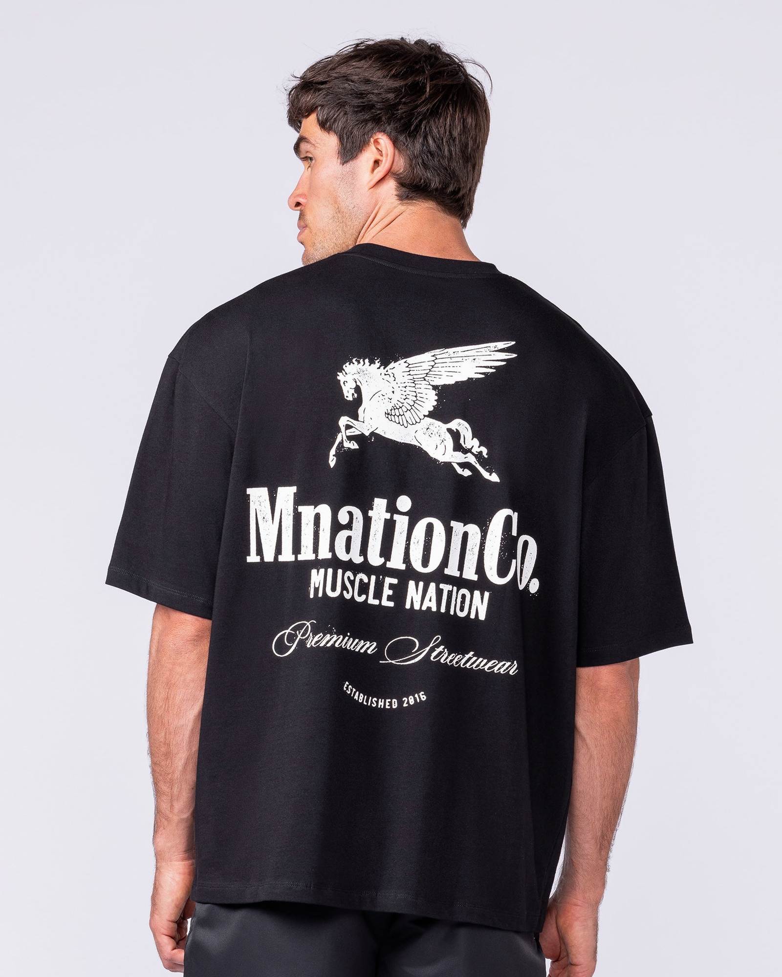 Pegasus Oversized Tee - Black