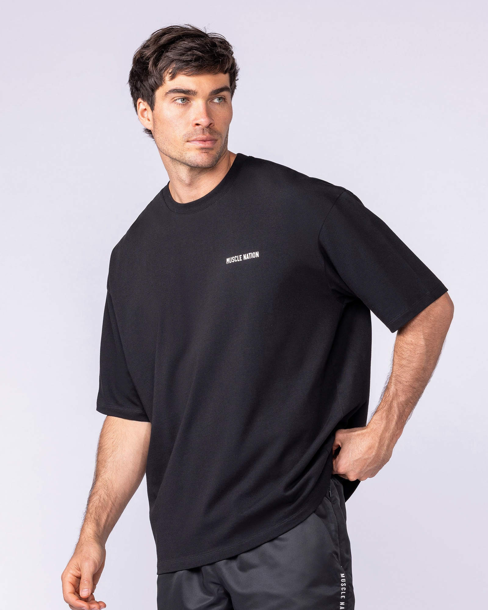 Pegasus Oversized Tee - Black