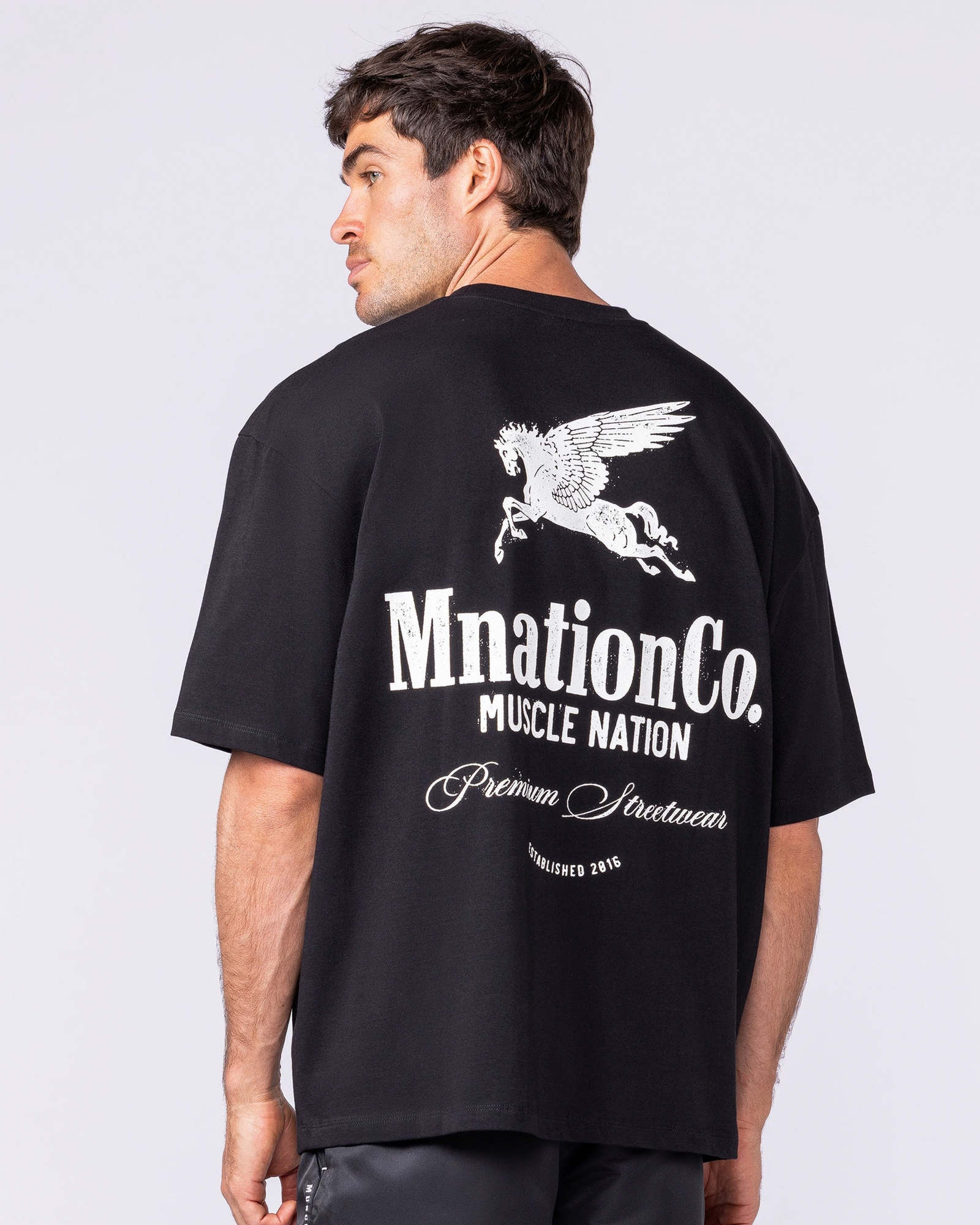 Pegasus Oversized Tee - Black