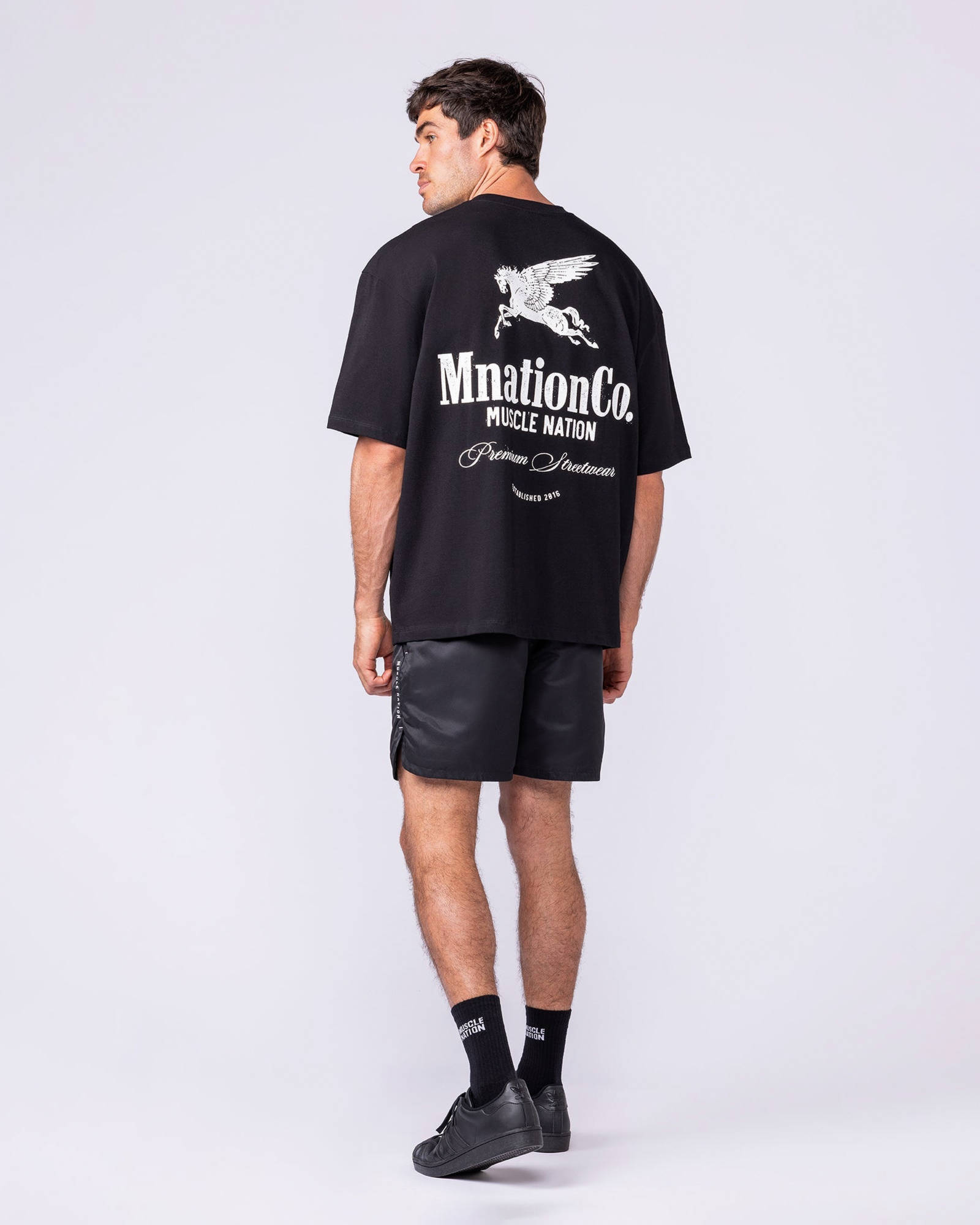 Pegasus Oversized Tee - Black